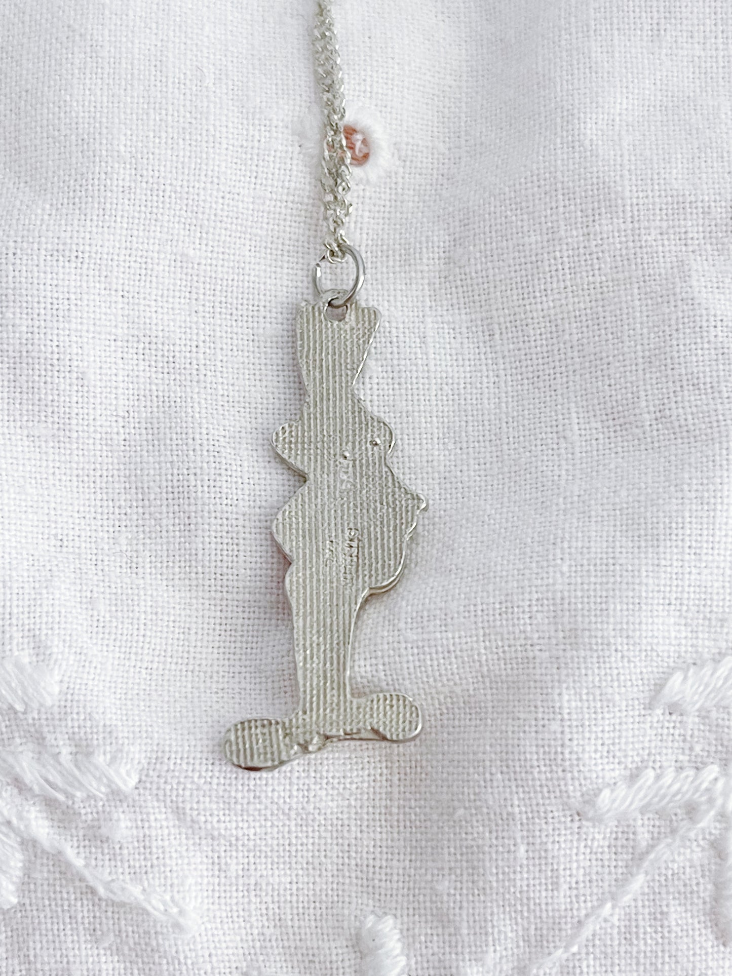 Vintage Bunny Silver 925 Necklace.