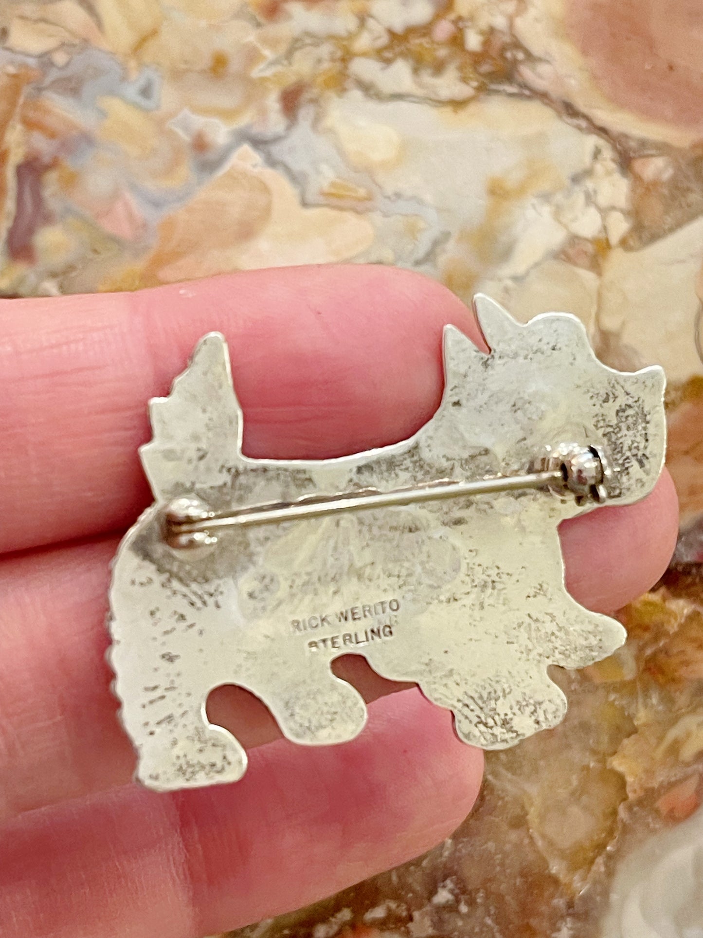 RICK WERITO Navajo Dog Brooch