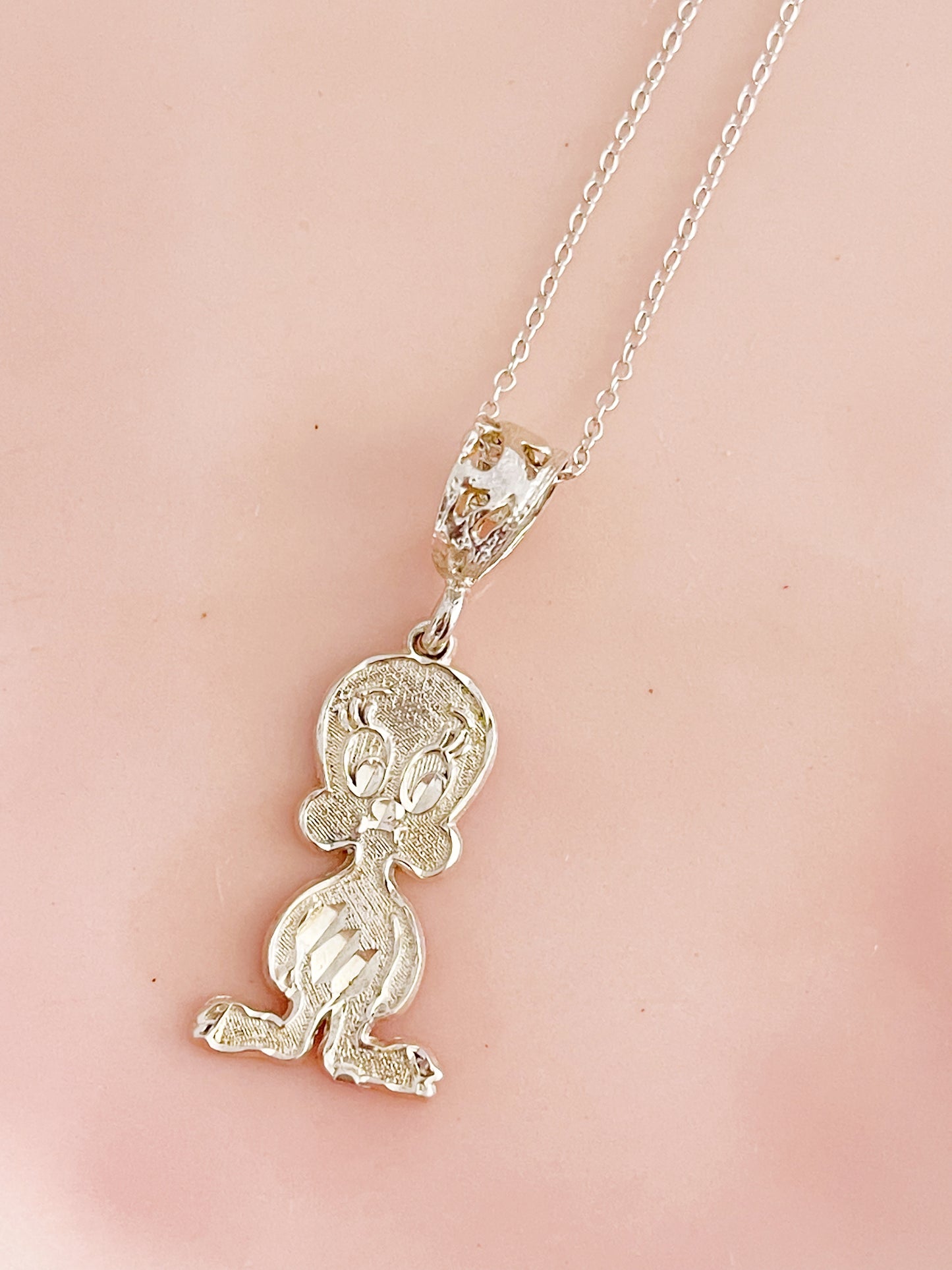 Bootleg Tweety Silver Necklace.