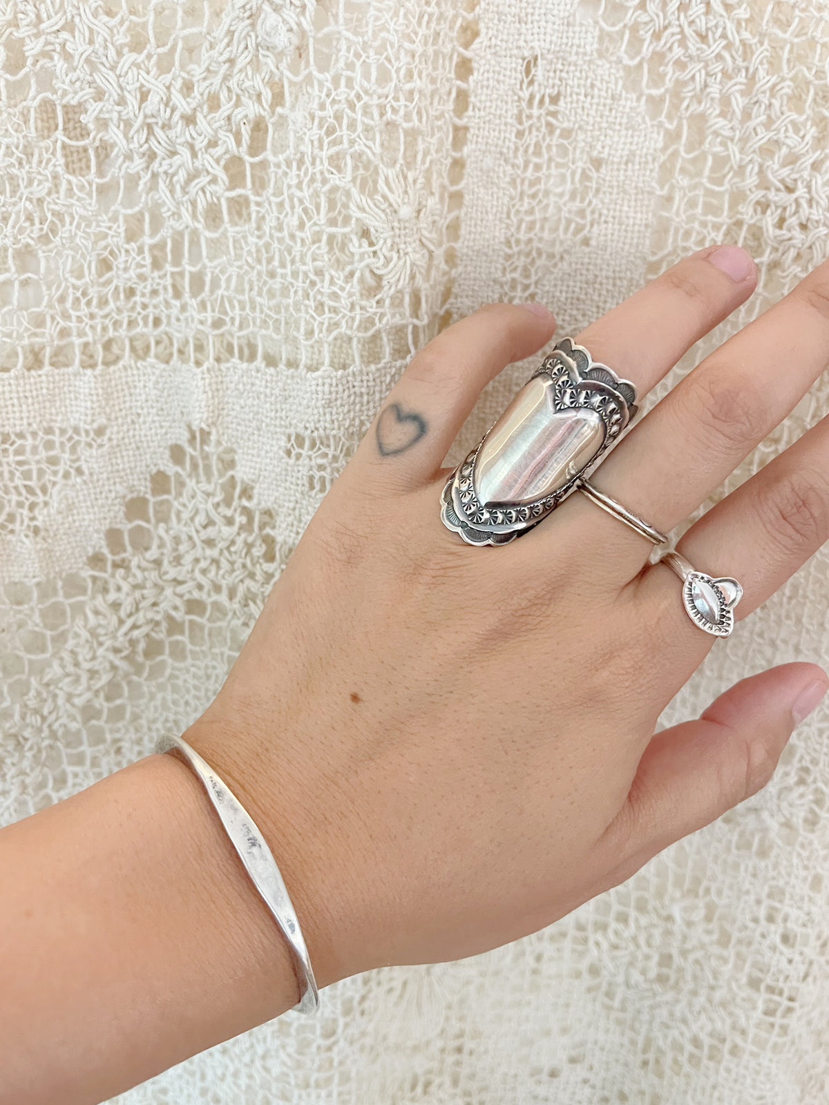 Sunshine Reeves Big Heart Band Ring