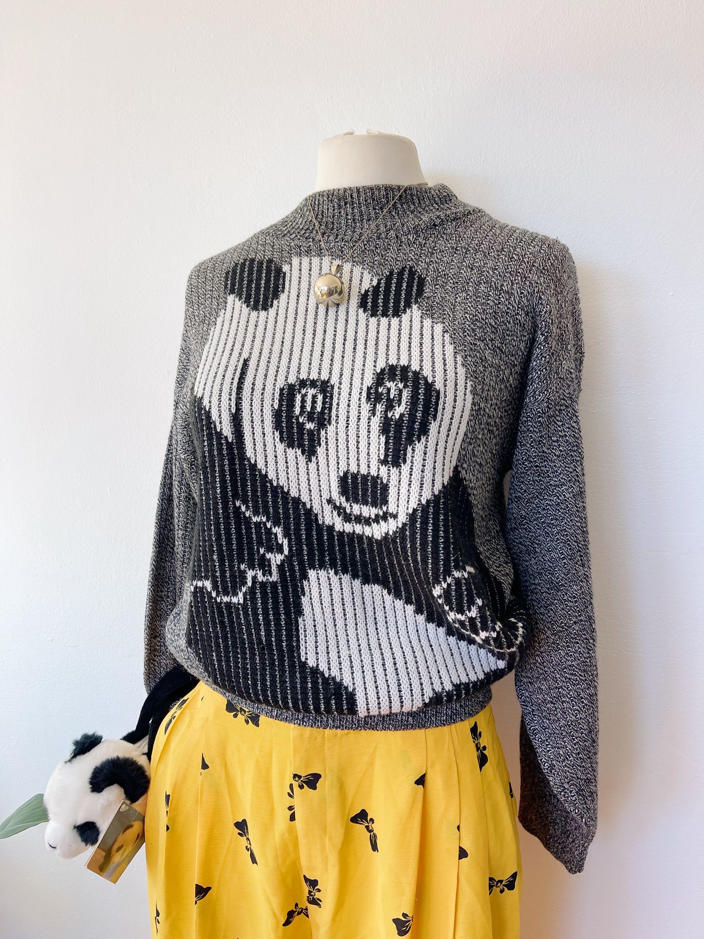 1980s Panda Knit Sweater