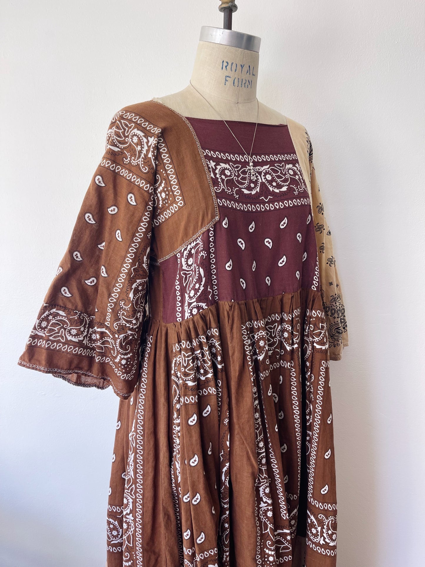 Vintage Bandana Long Dress