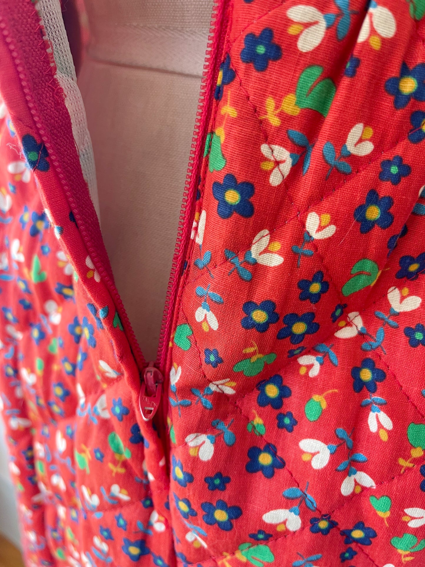 1970s Patched Quilting Long Dress