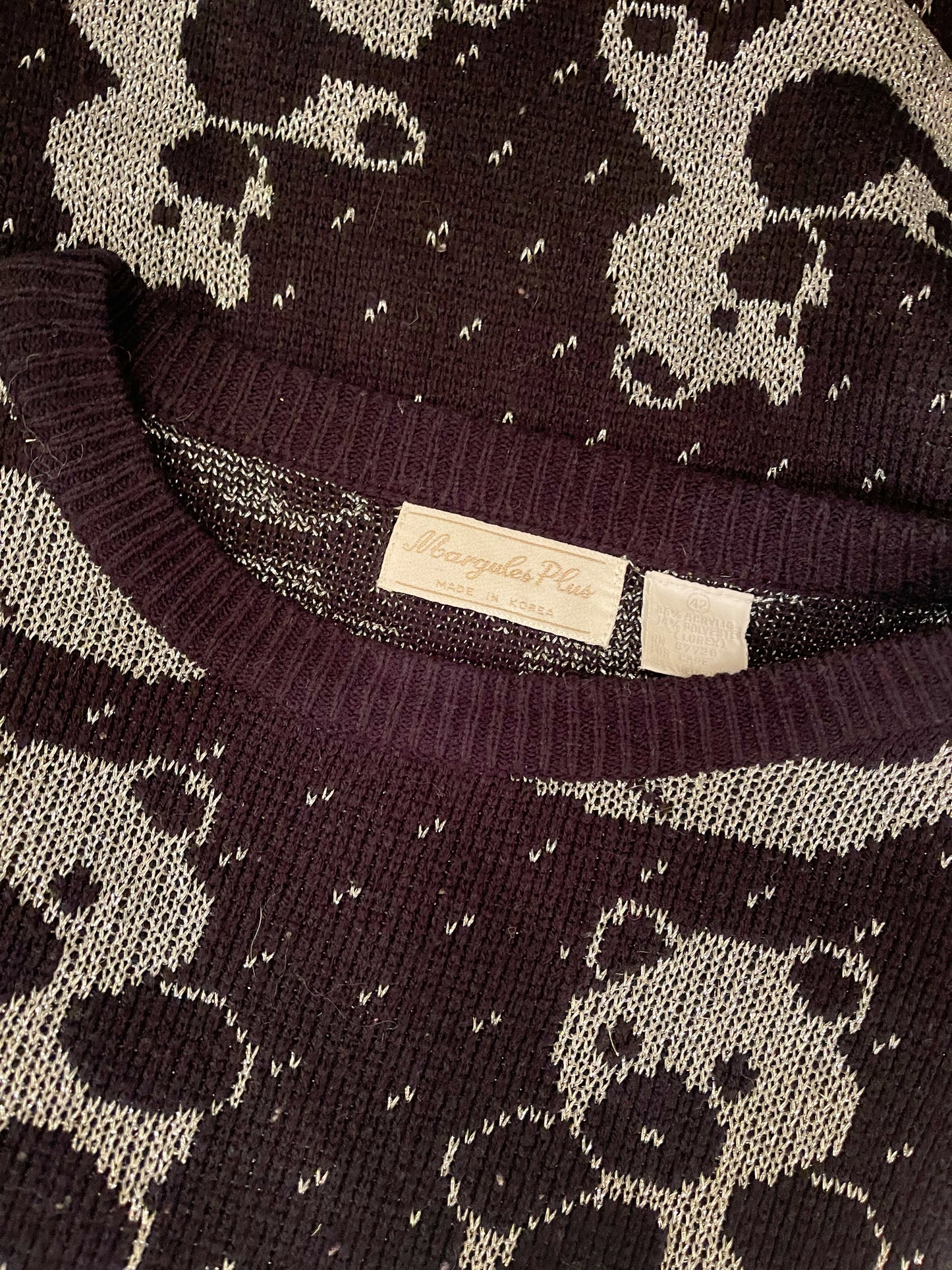 1980s Lame Bears Knit Sweater