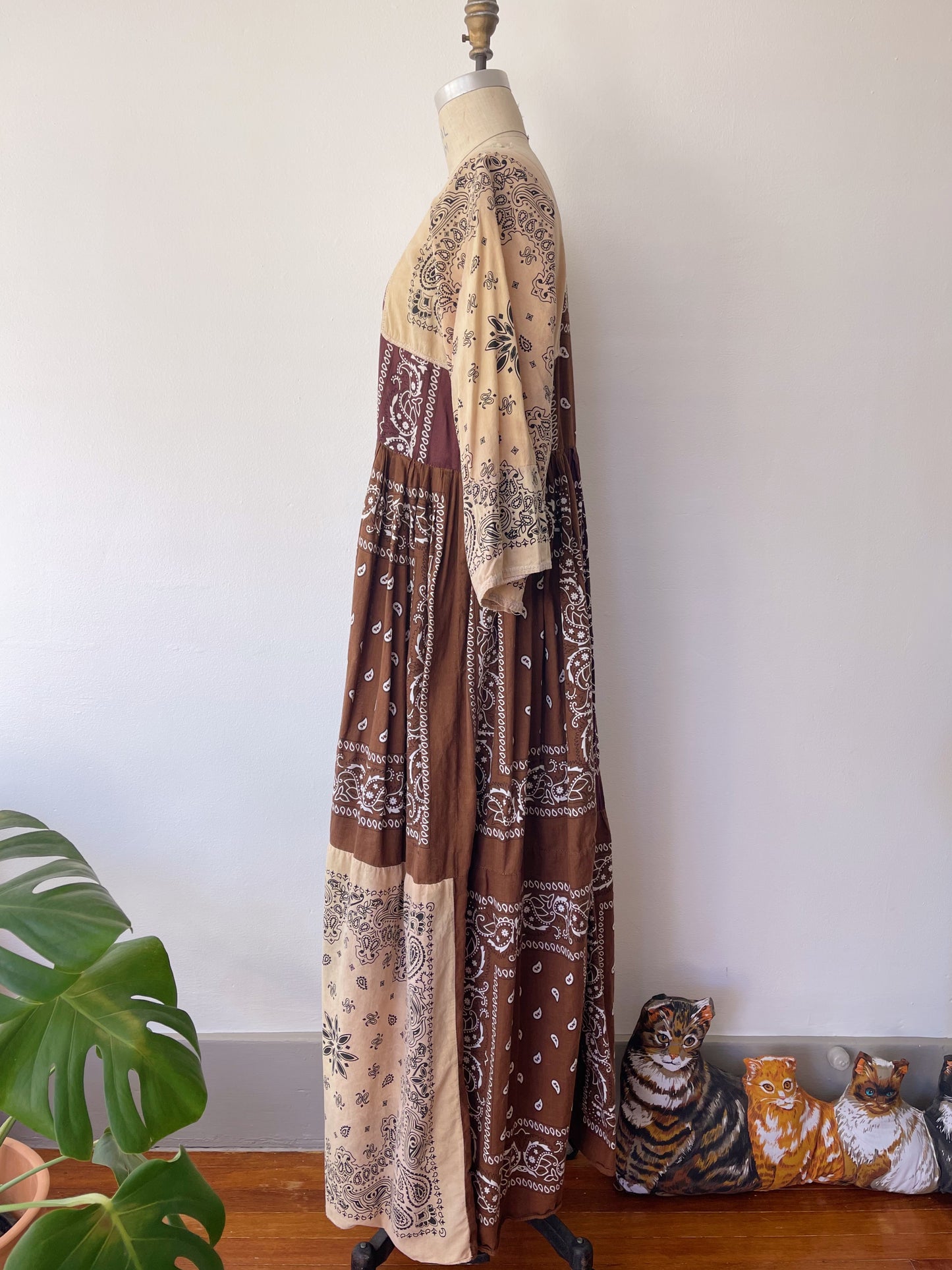 Vintage Bandana Long Dress