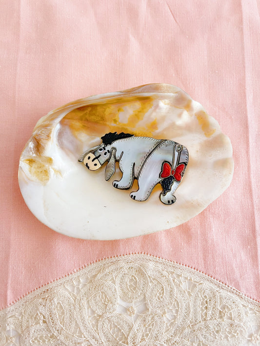 Andrea Lonjose Eeyore Pin Brooch & Pendant Top.