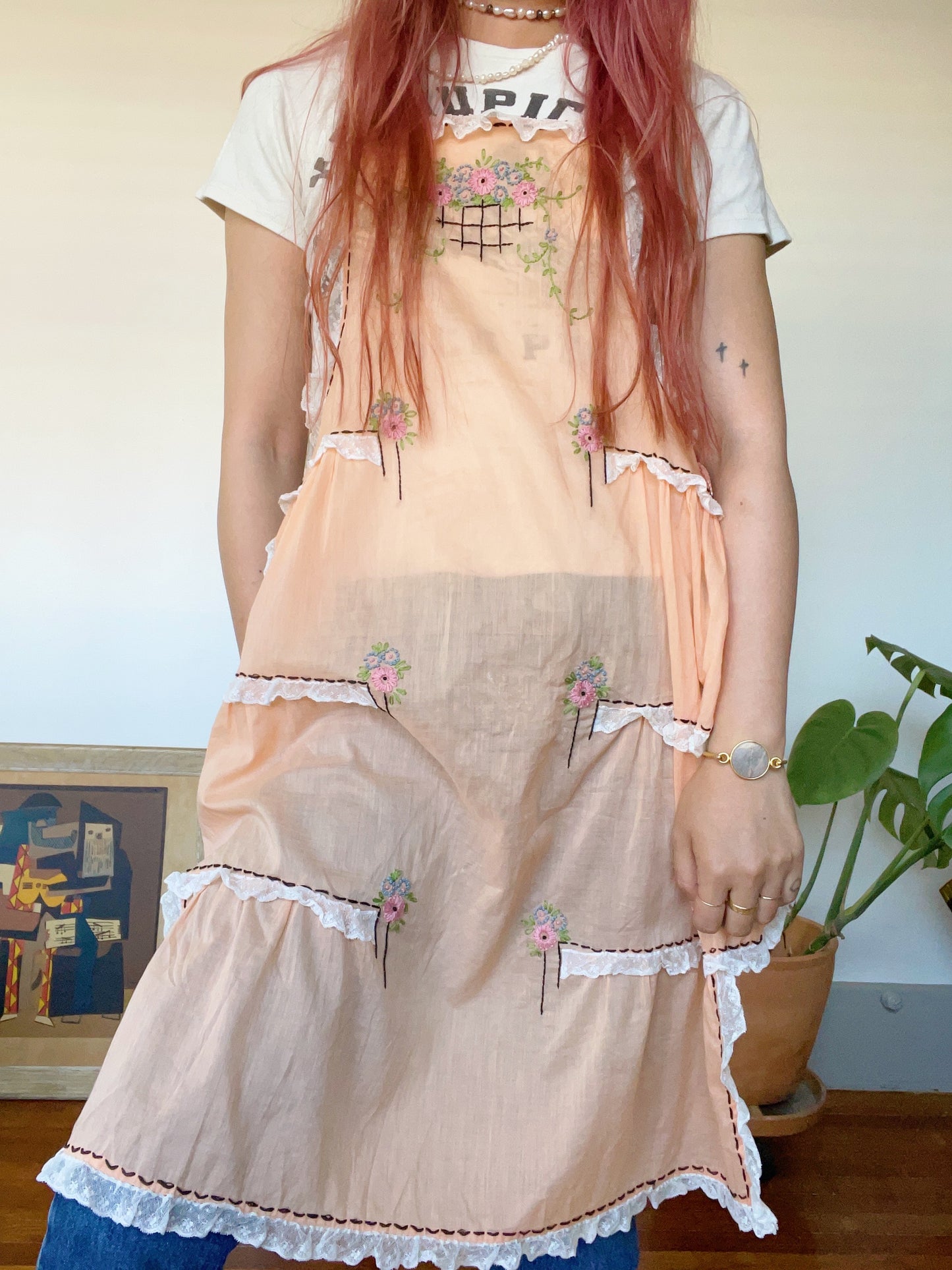 Vintage Embroidered Apron