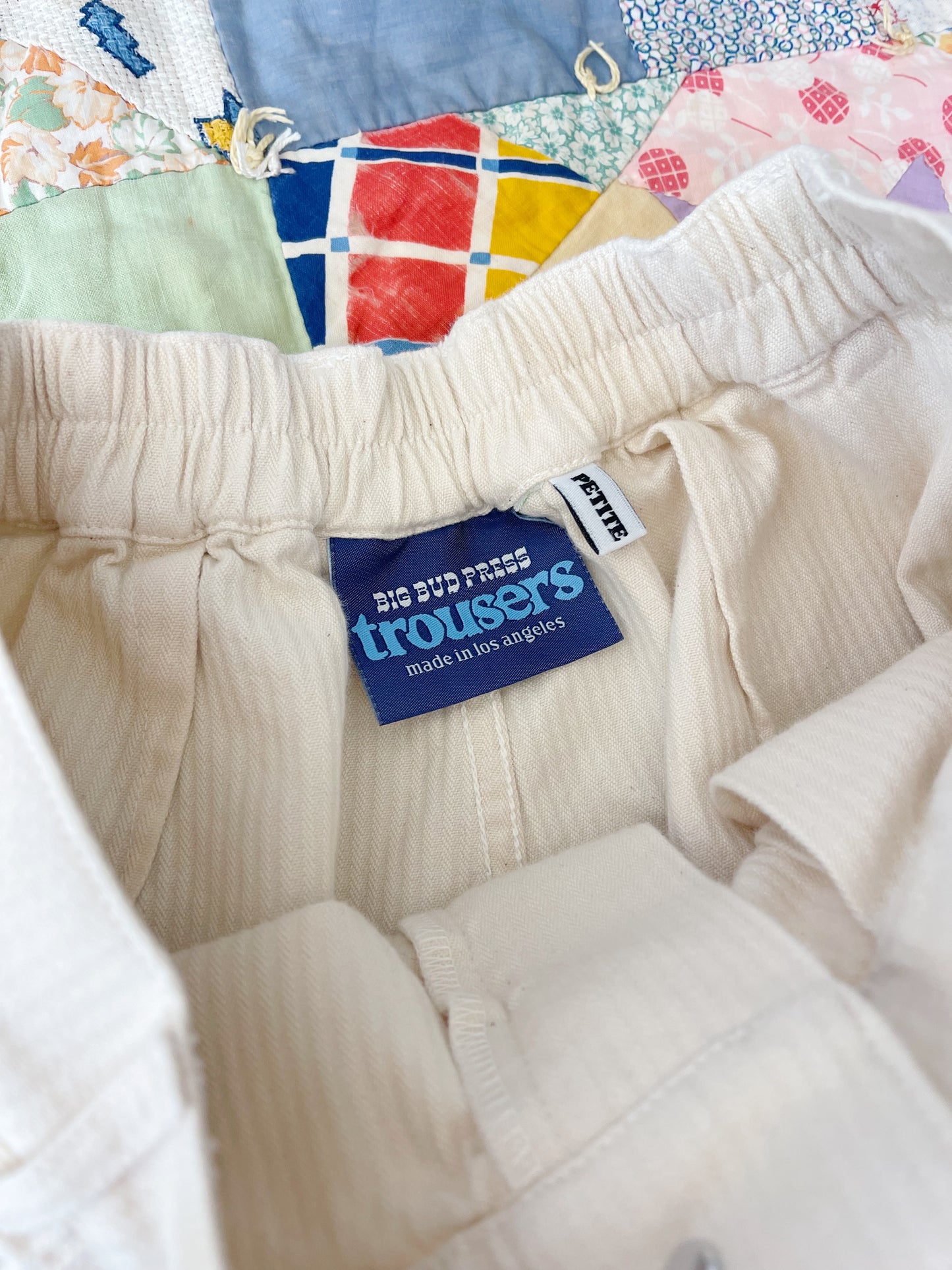 High-Waisted Cotton Pants