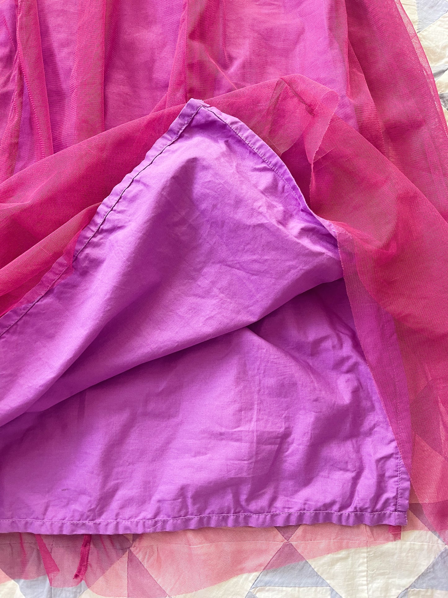 lilac colored soft tulle skirt