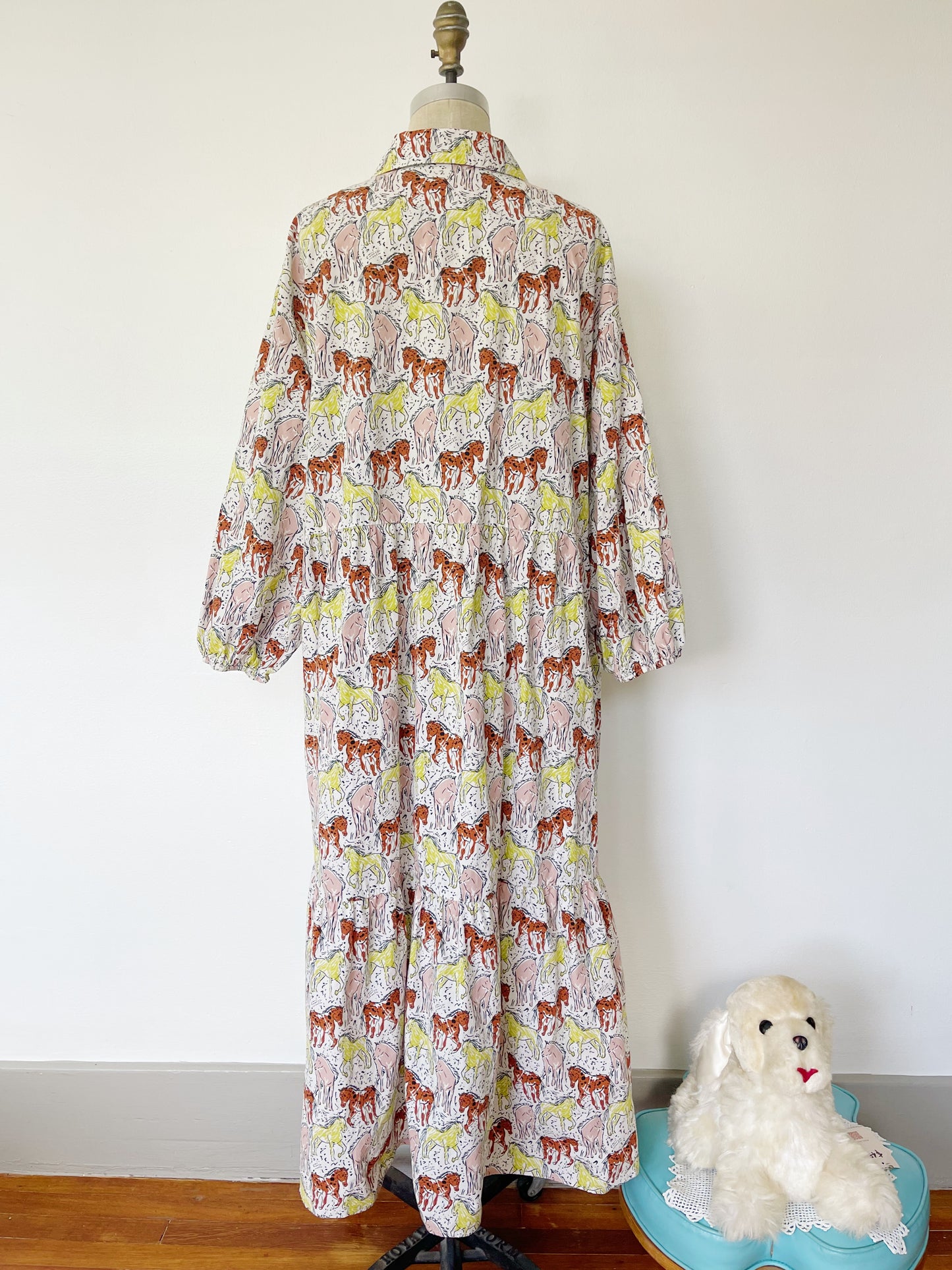 Many Horses Cotton Maxi Dress