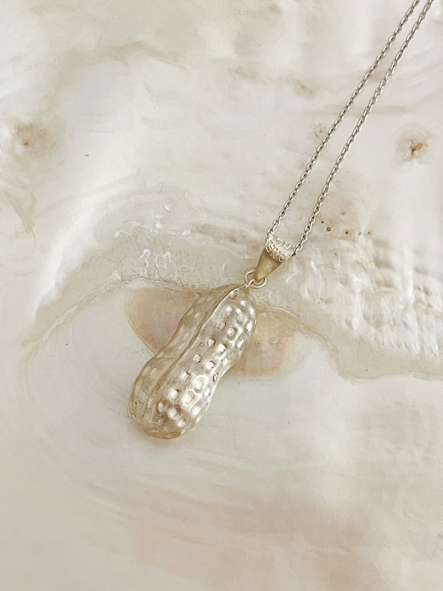 Vintage PEANUT Silver Necklace.