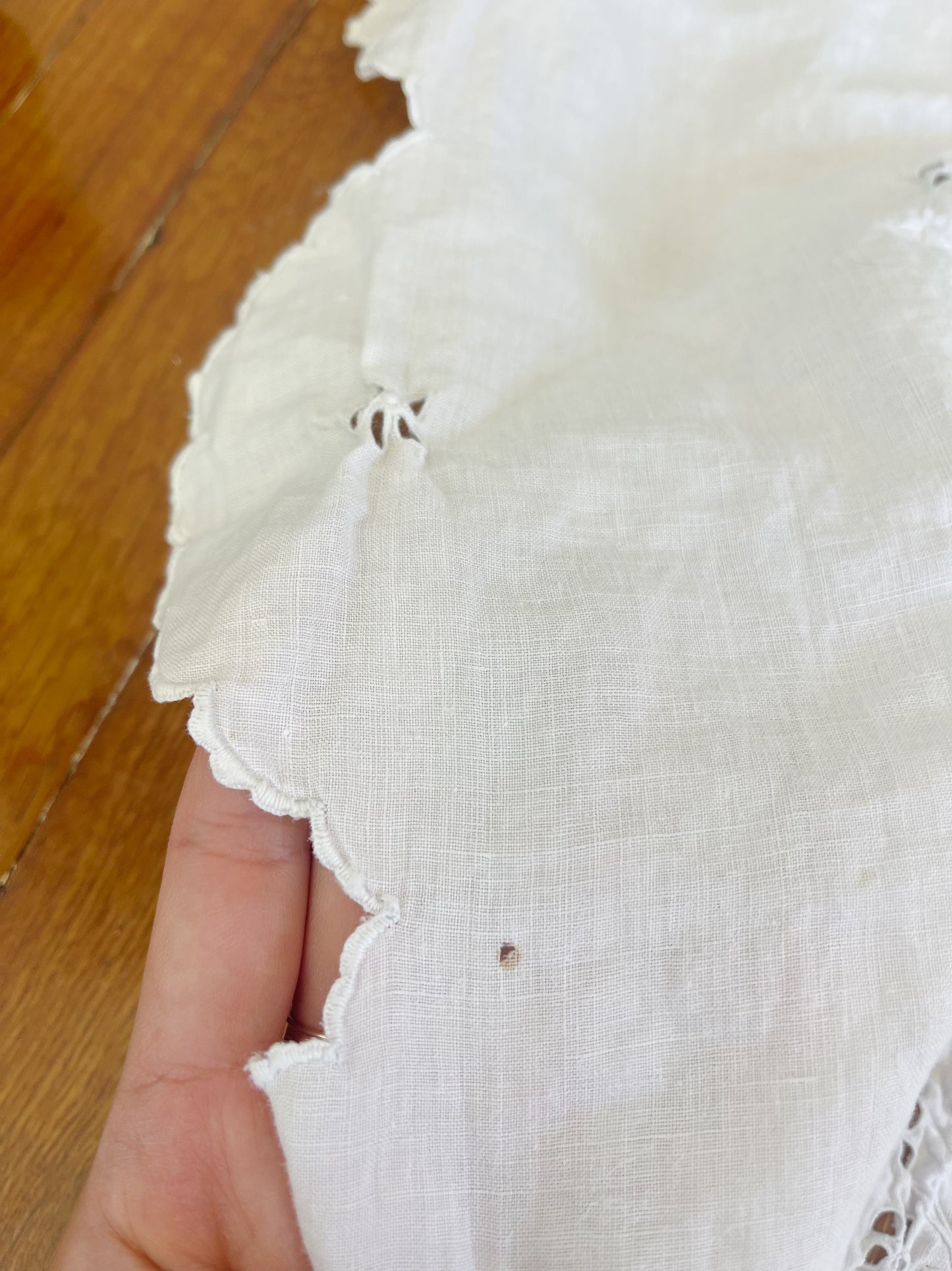 French Antique Linen Tablecloth