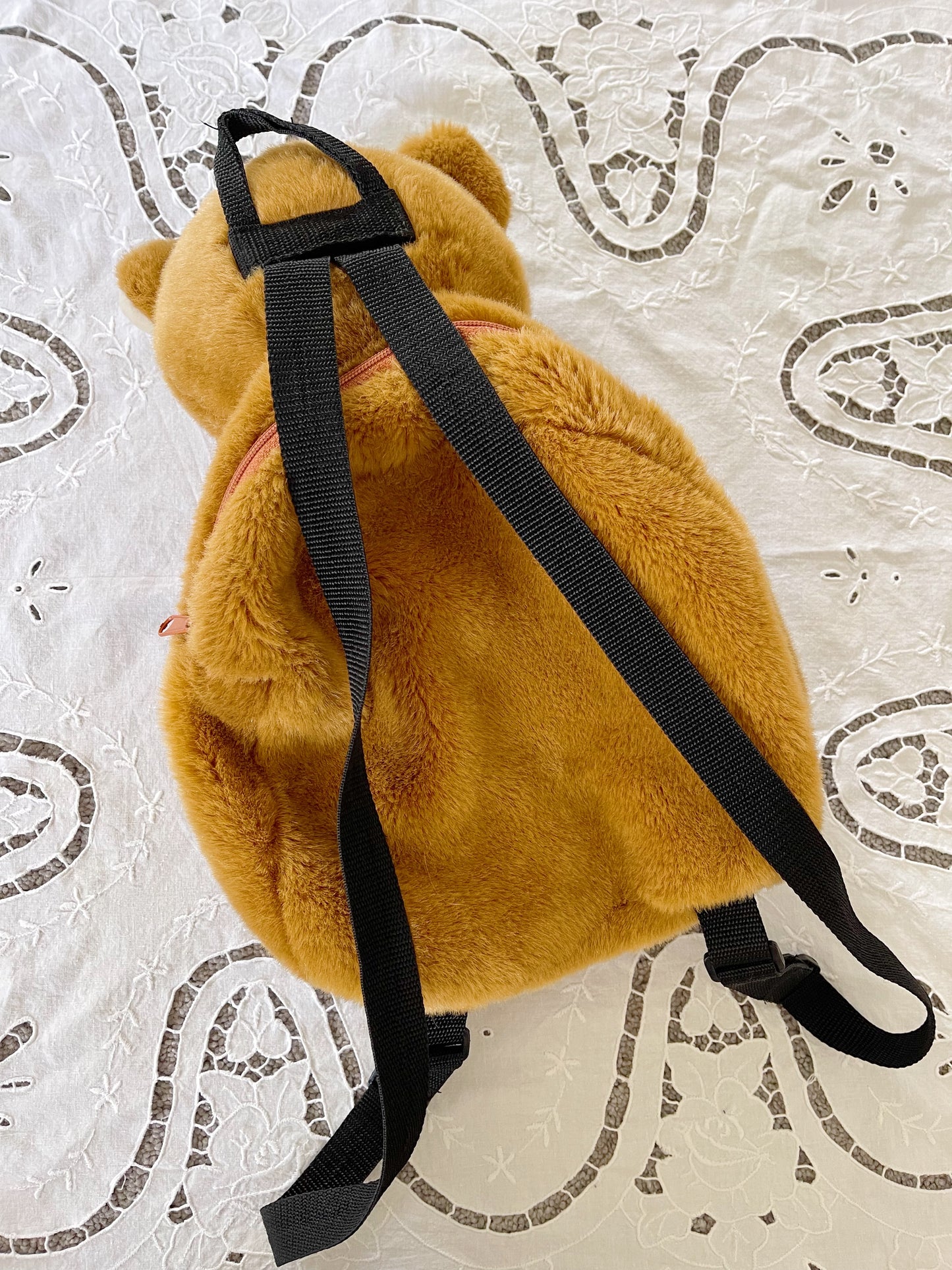 1990’s Hugging Bear Plush Backpack.