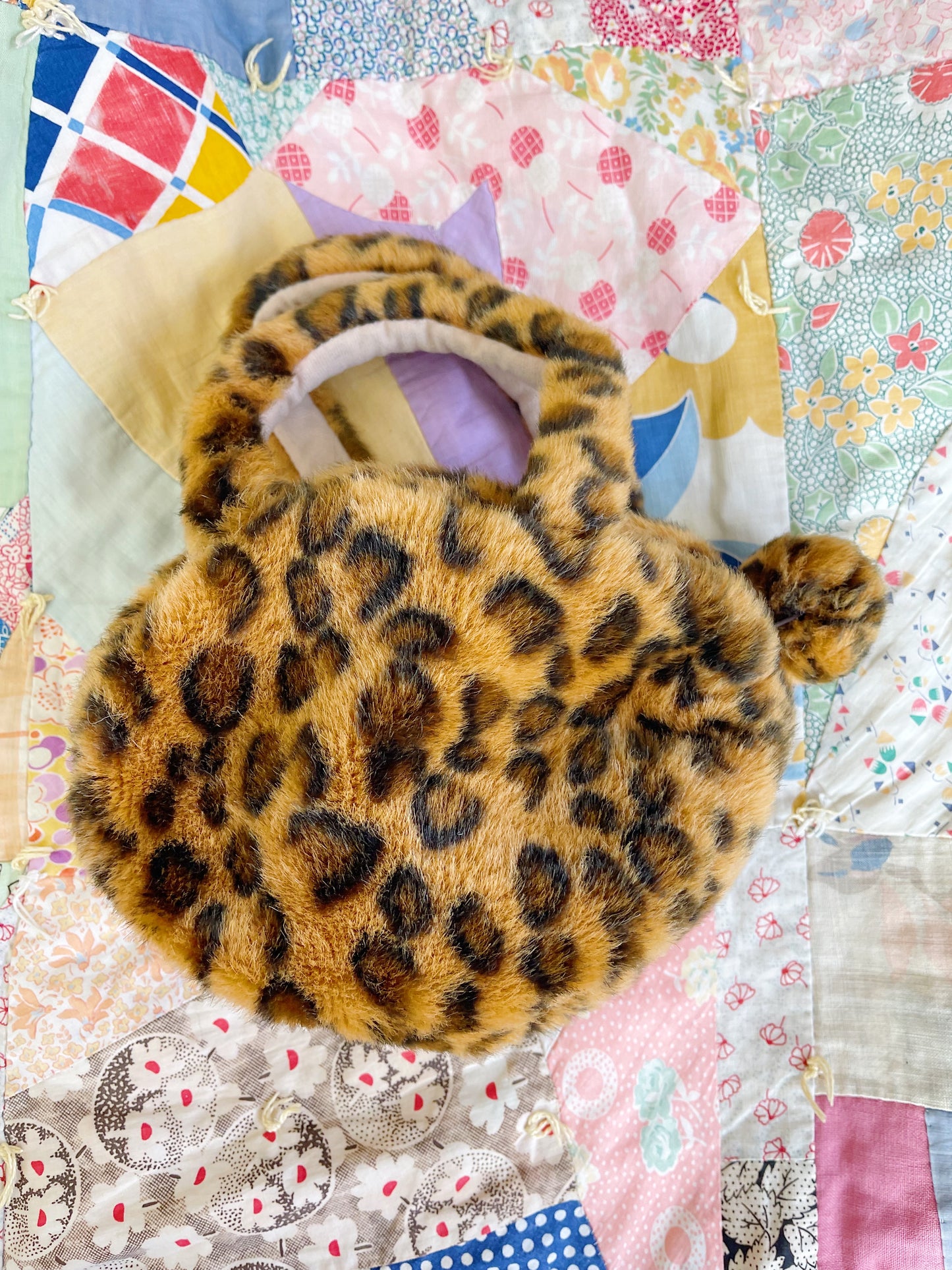 Leopard Plush Hand Bag