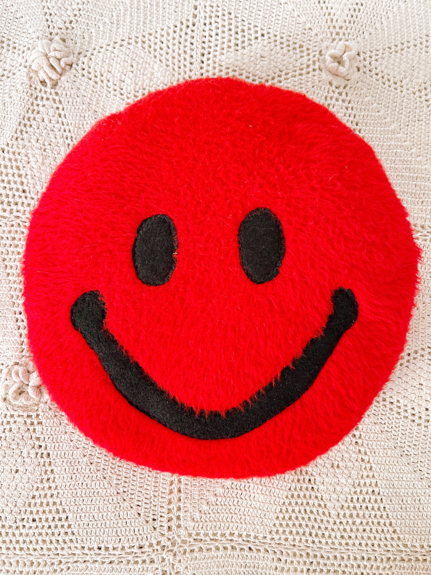 1970’s Smile Face Plush Cushion 2pc Set.