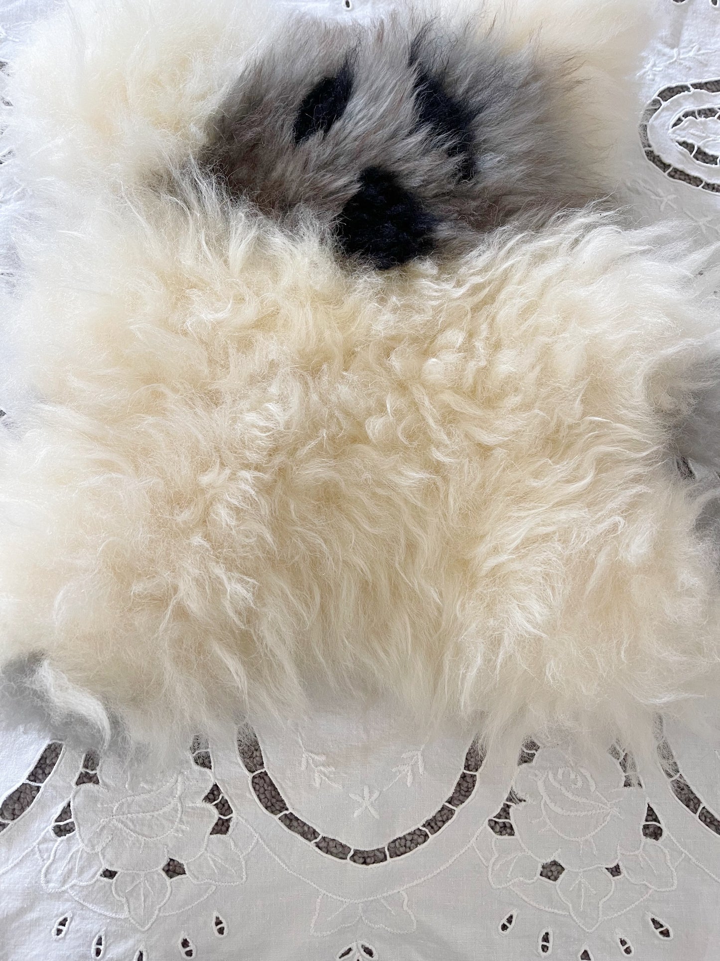 Vintage Sheep Skin Fur Koala Tiny Rug.