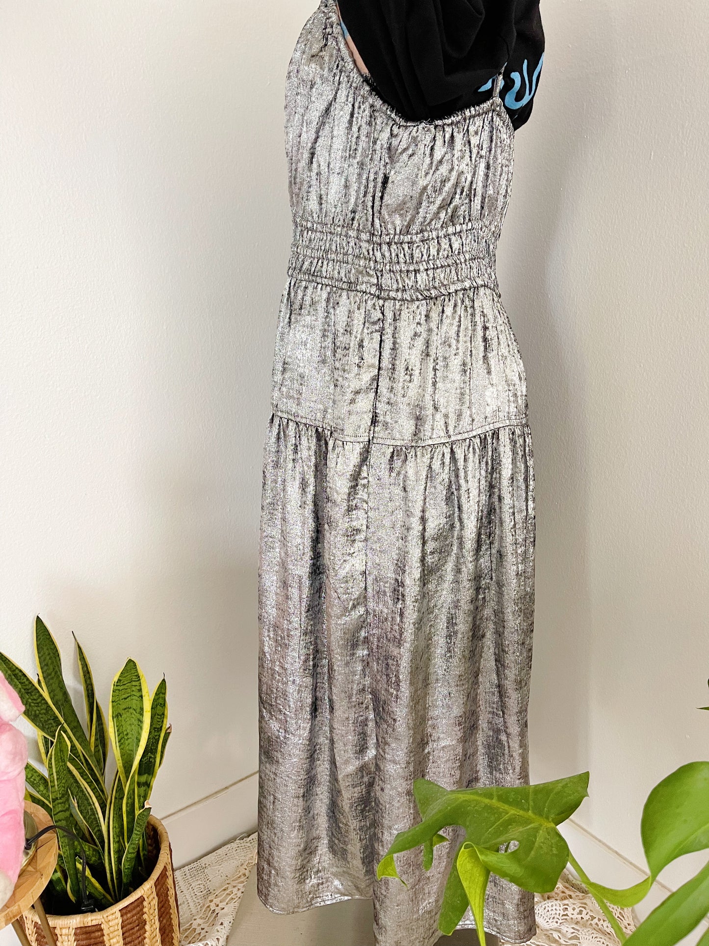 Camisole Metallic Silver Dress.