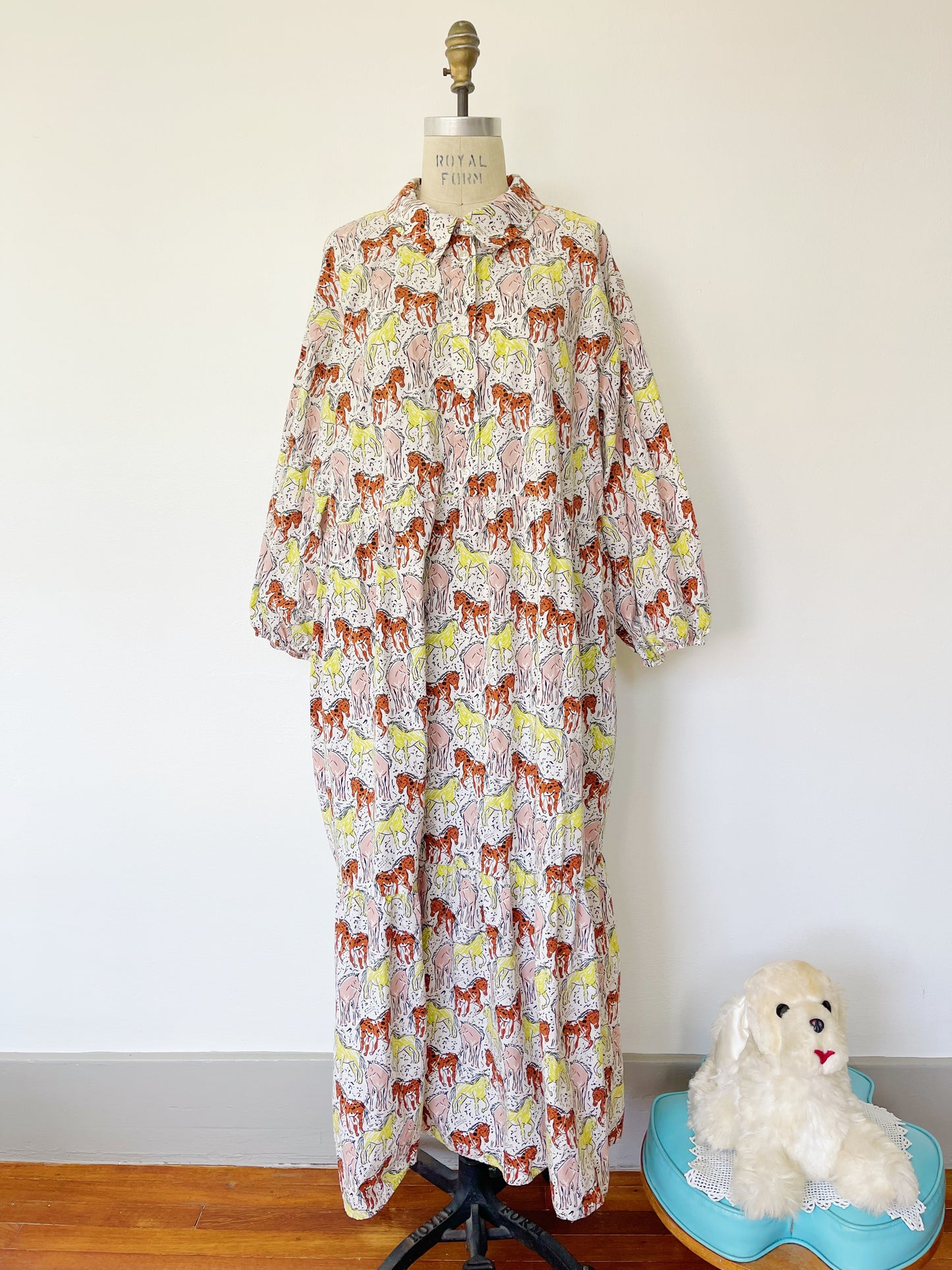 Many Horses Cotton Maxi Dress