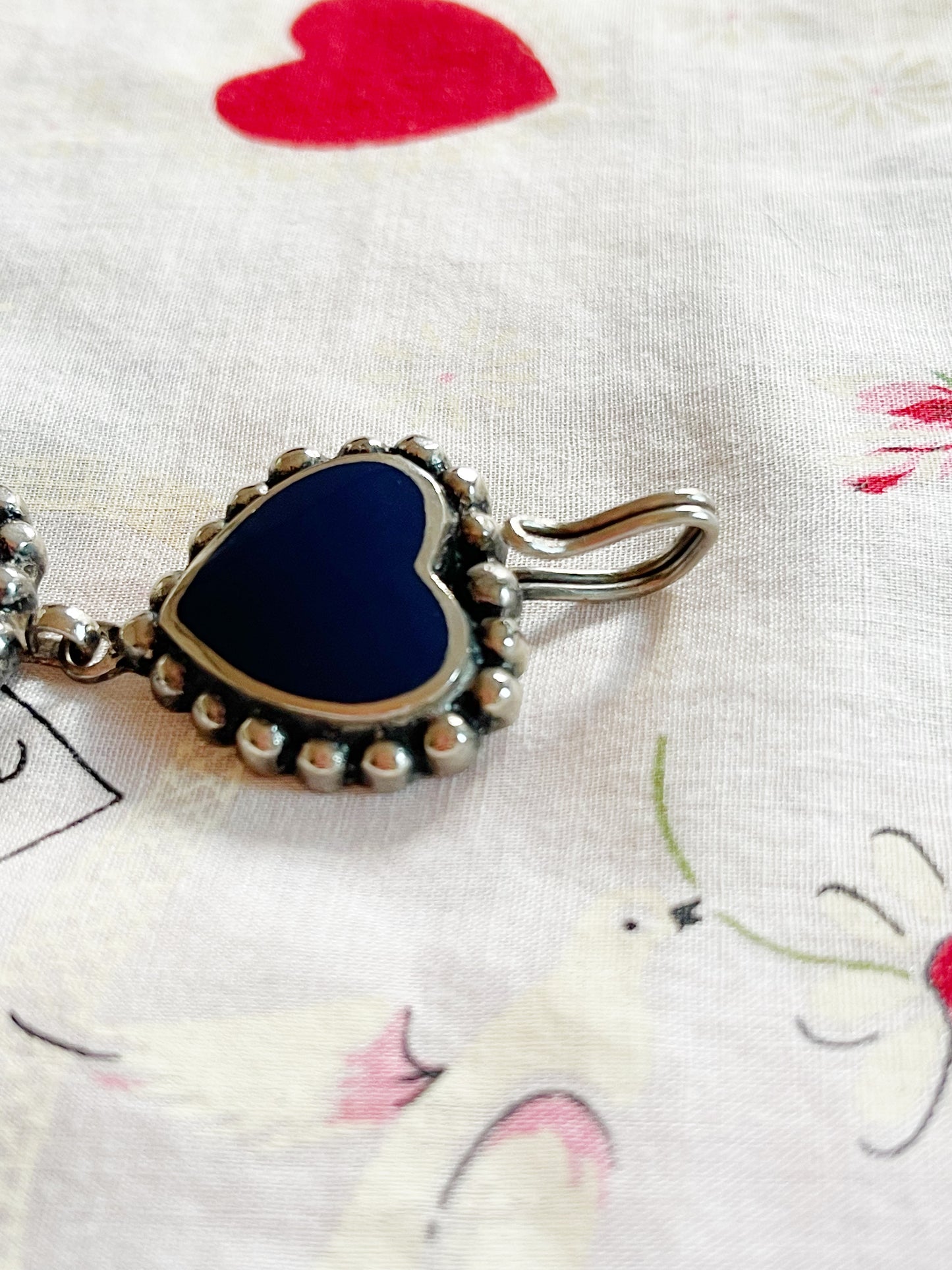 Vintage Enamel Heart Bracelet
