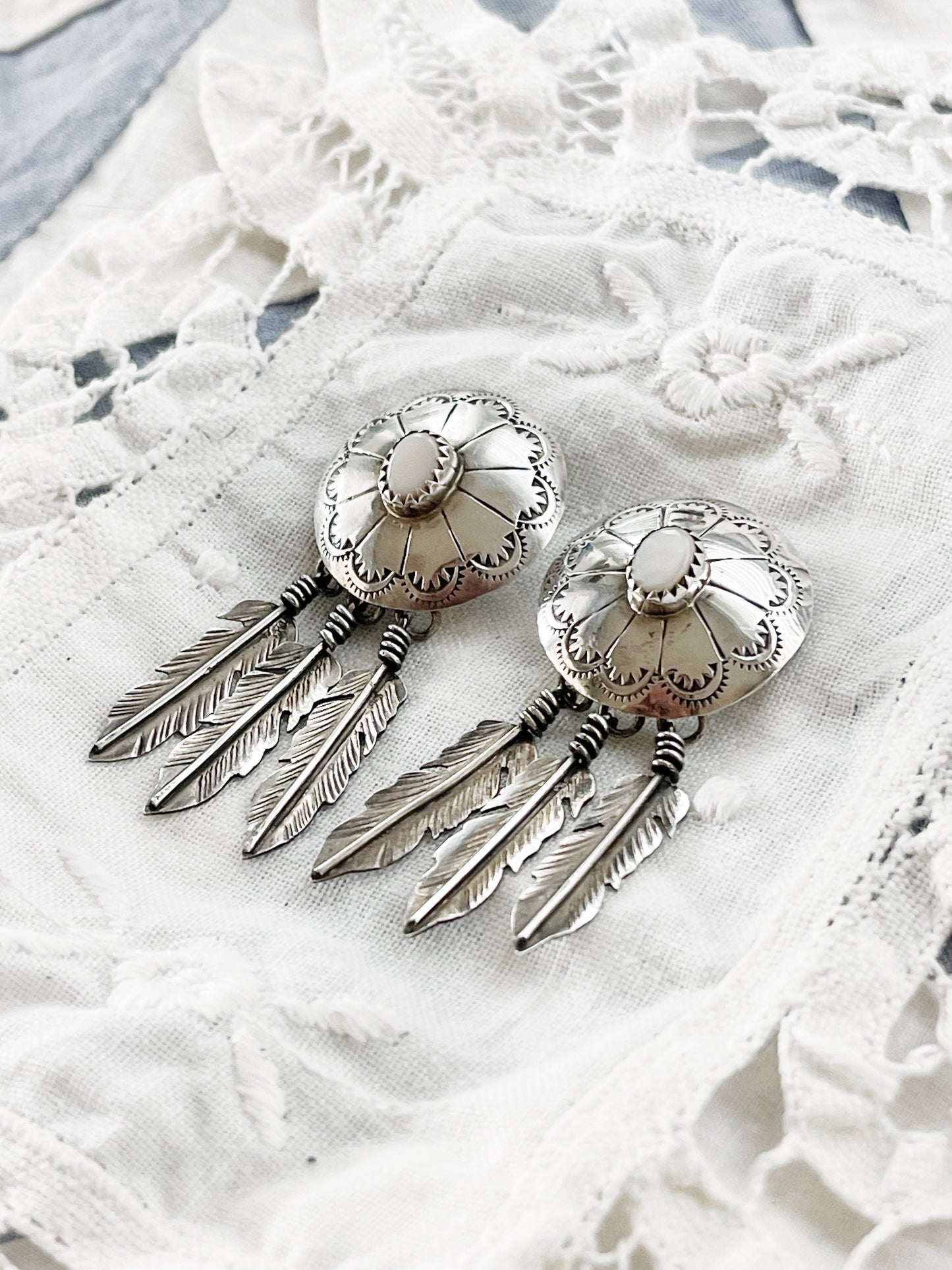 Navajo Sterling Silver Dream Catcher Pierce