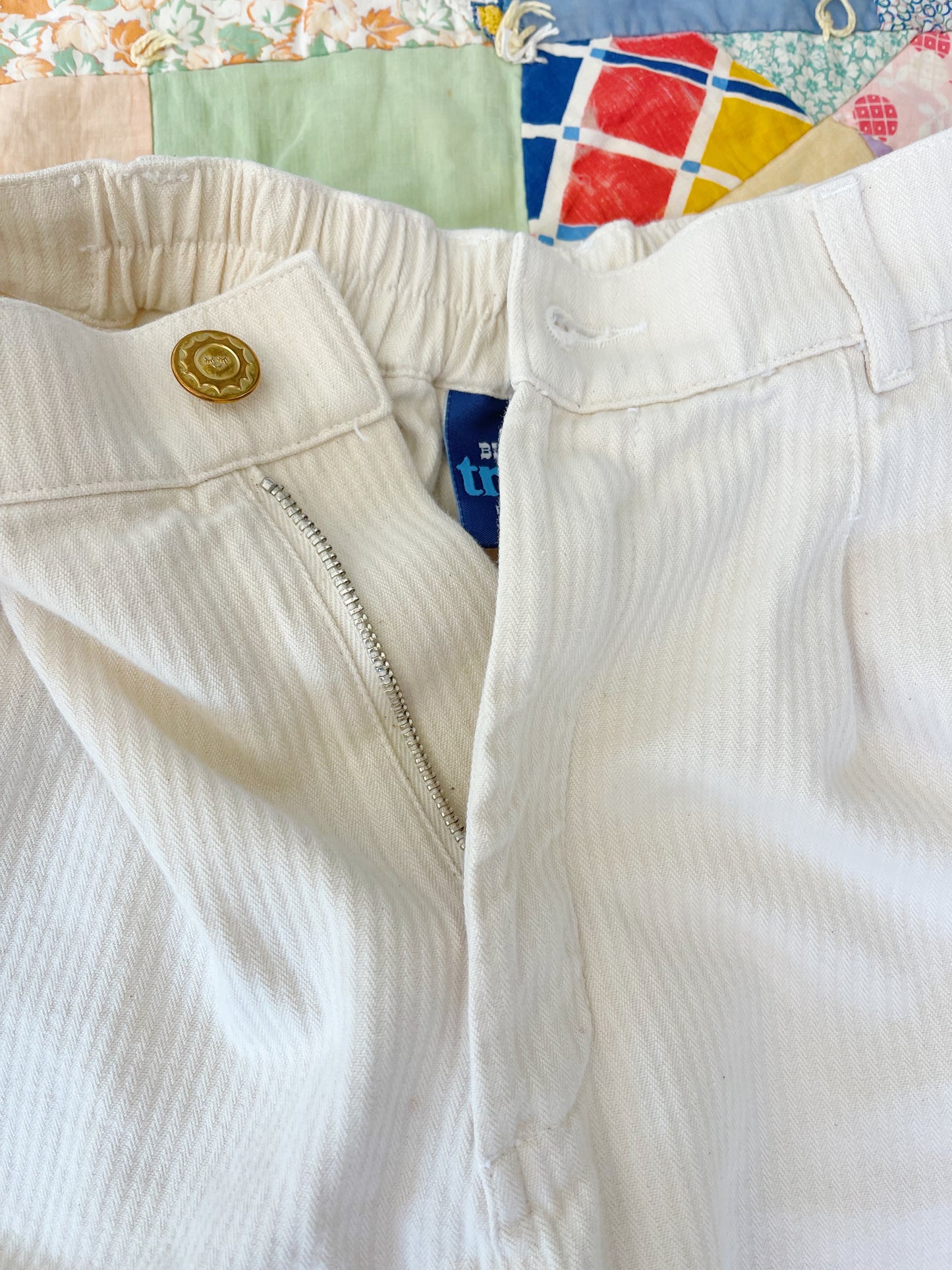 High-Waisted Cotton Pants