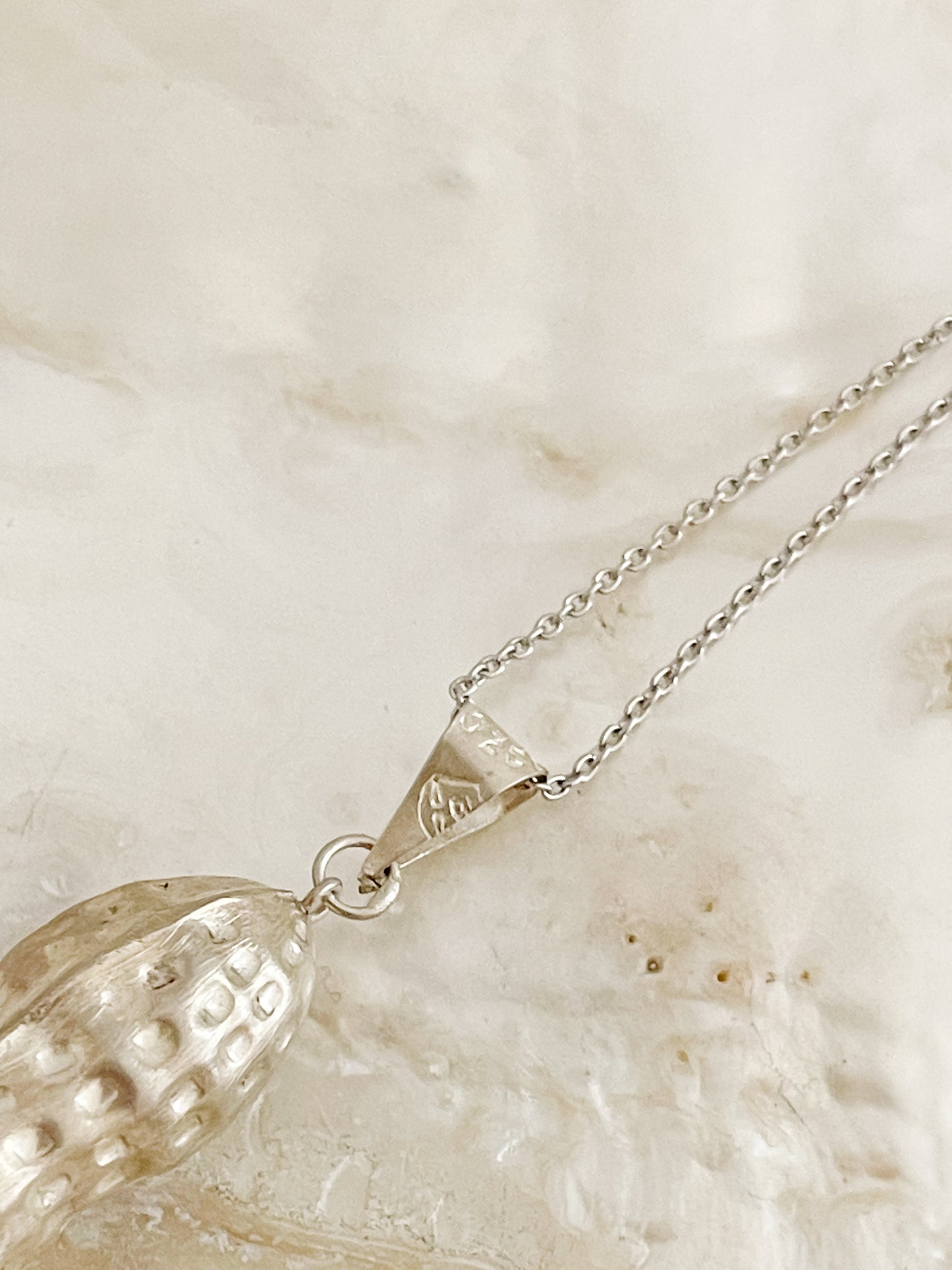 Vintage PEANUT Silver Necklace.