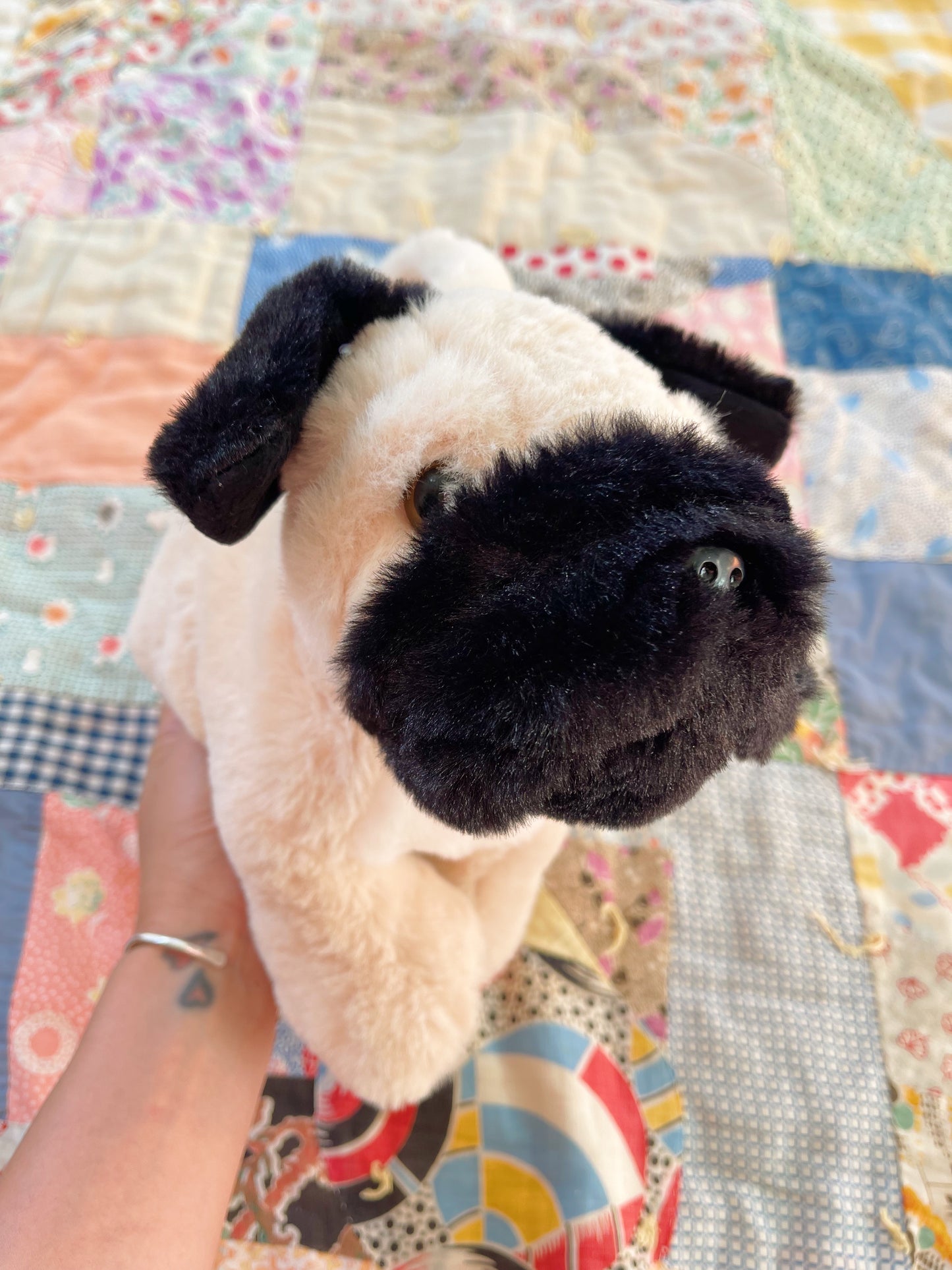 Dog Pug Plush Hand Bag