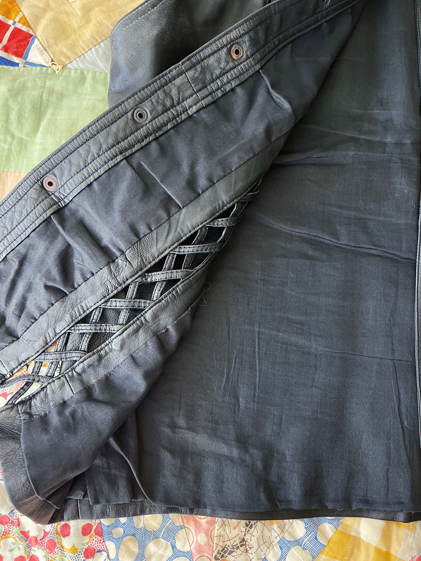 1980s Over Sized Leather Vest