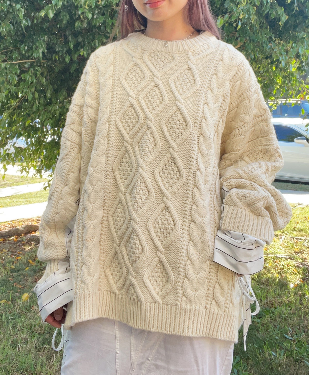 Large Size Wide Knit Sweater