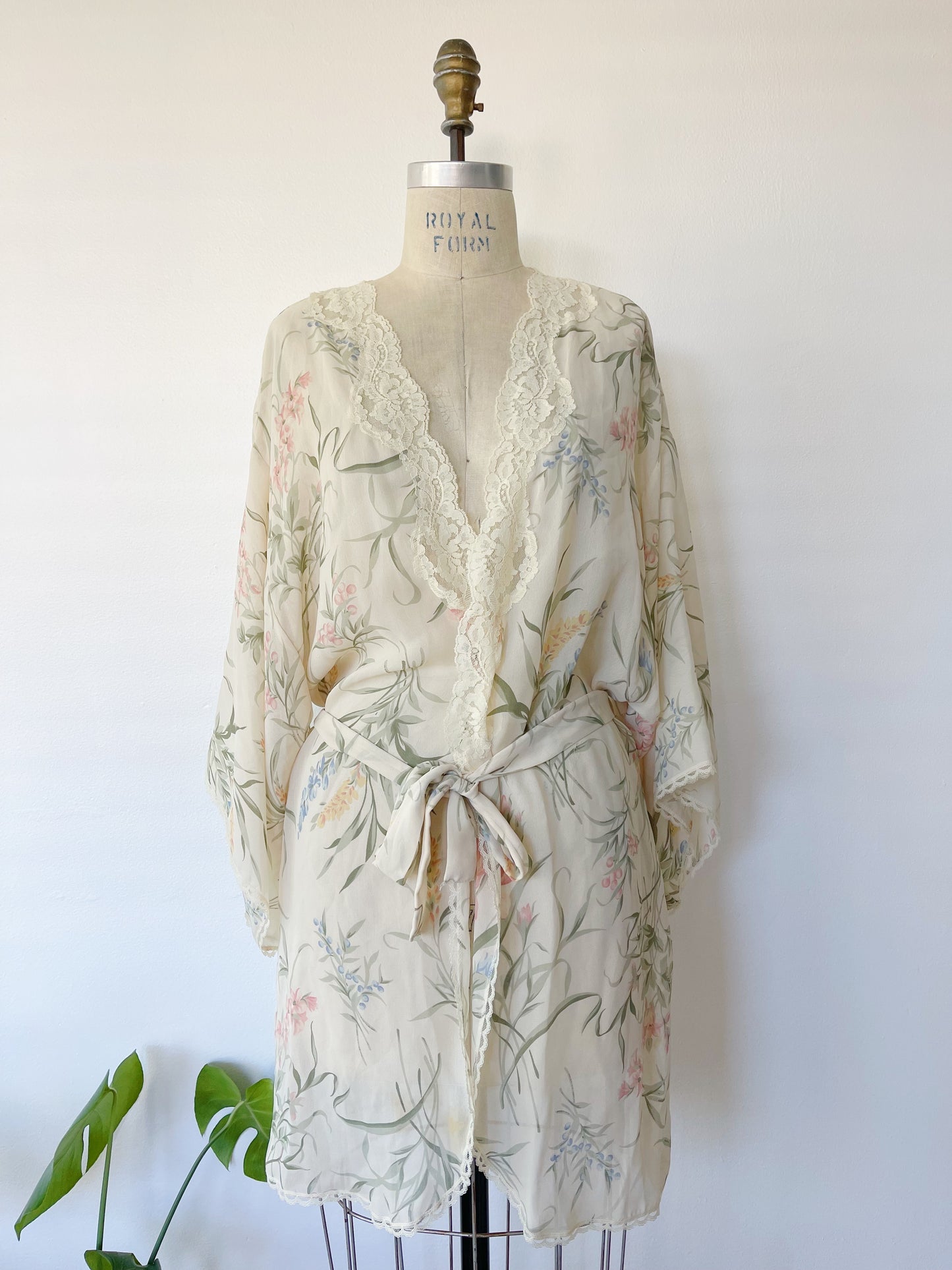 1990s Sheer Floral Robe
