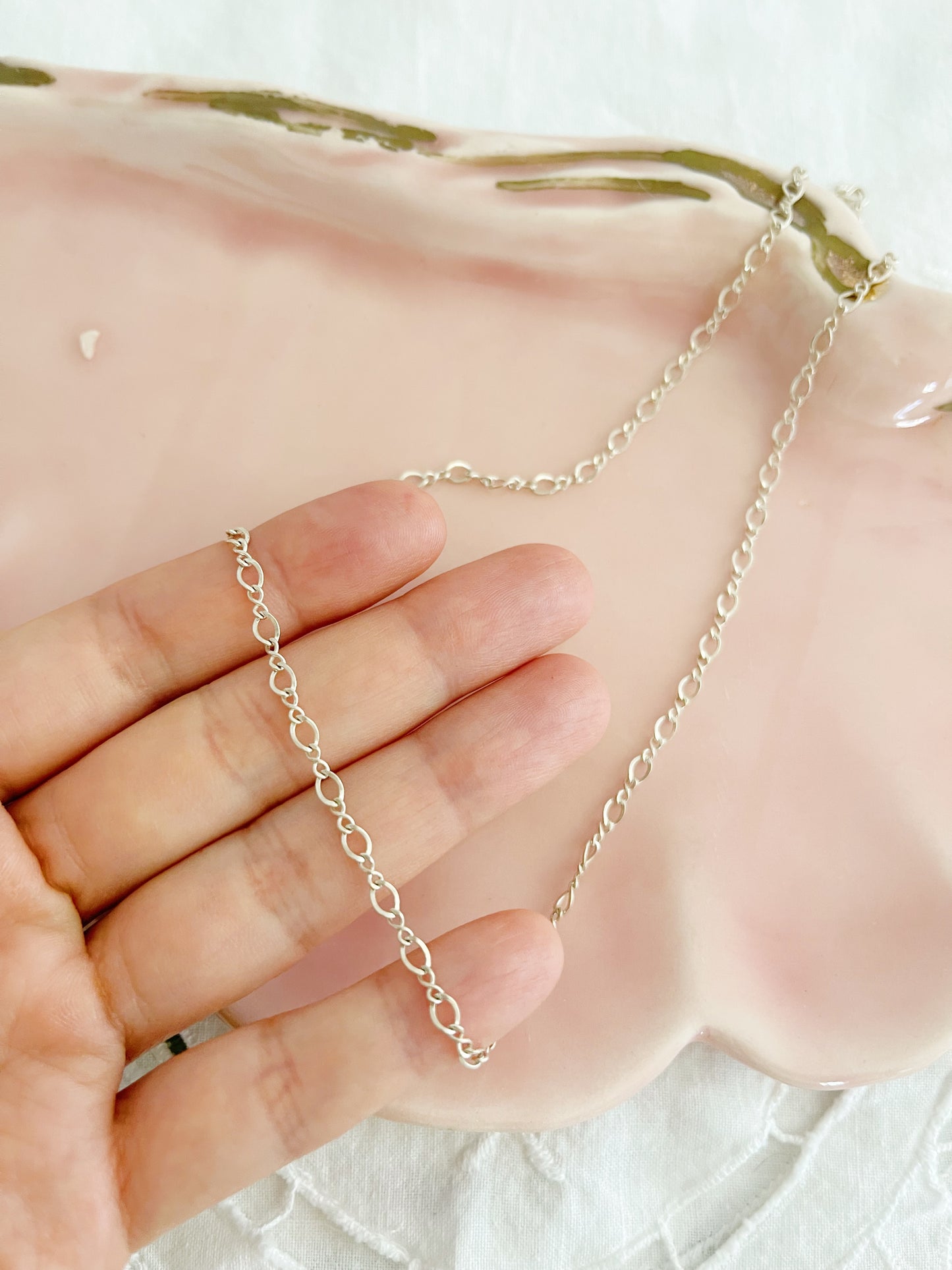 Tiny Chains Silver Necklace.