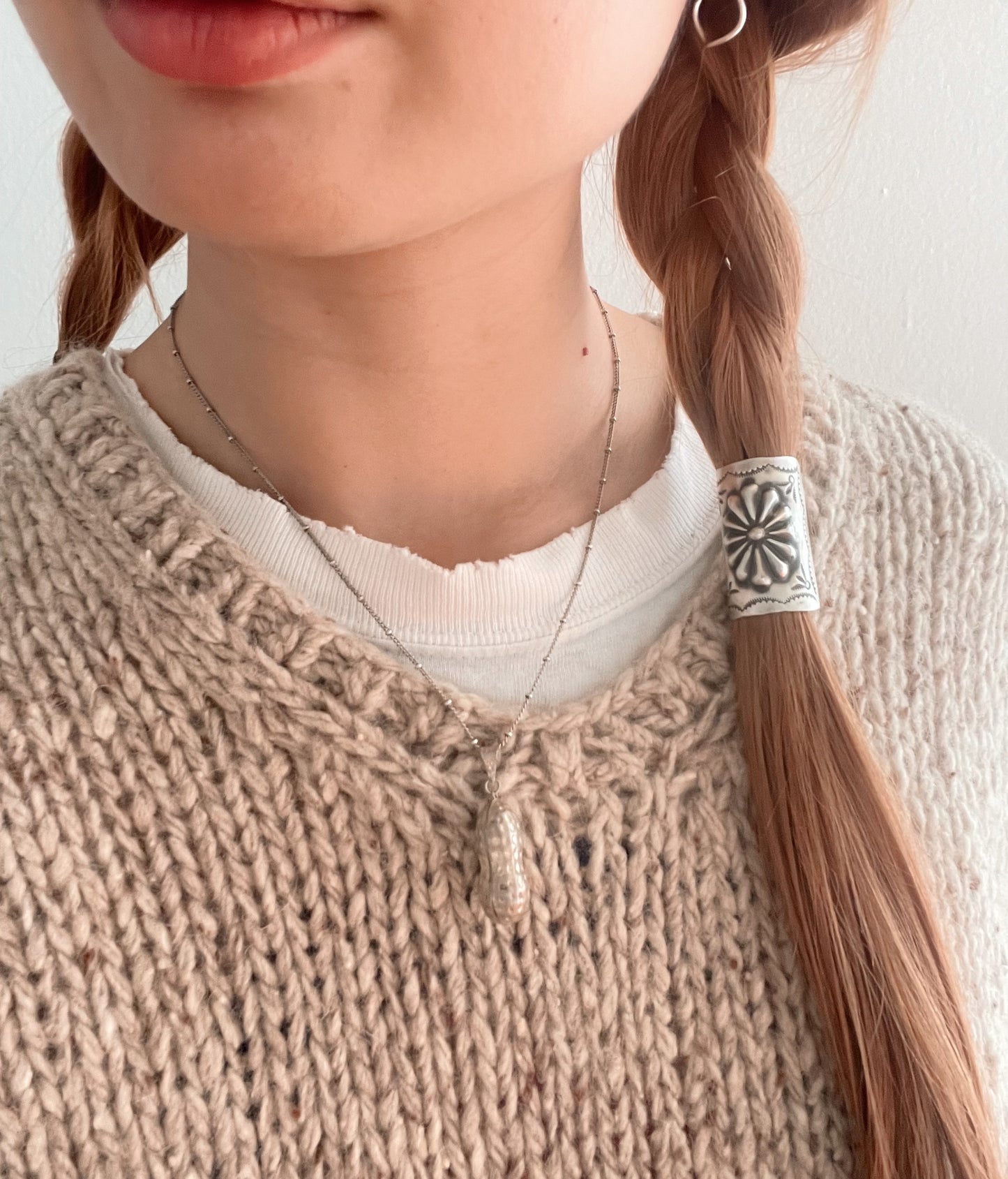 Navajo Old Style Silver Ponytail (Medium)