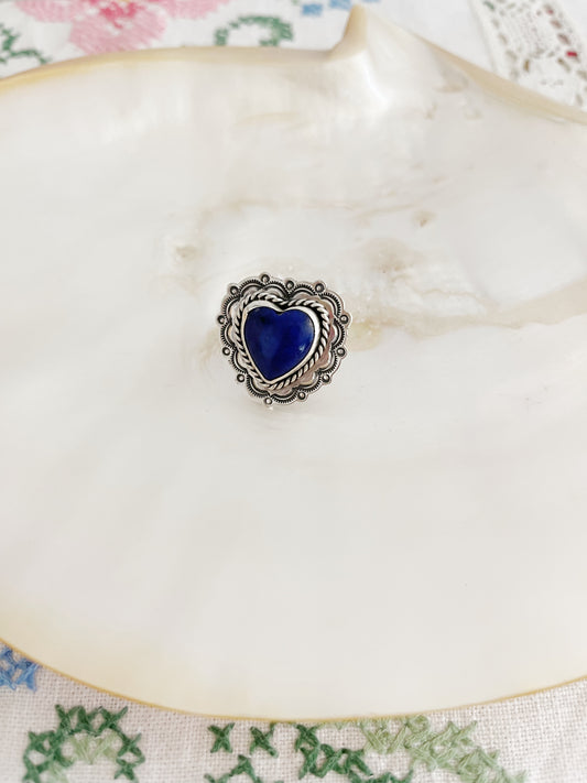 Arnold Goodluck Lapis Lazuli Heart Ring.