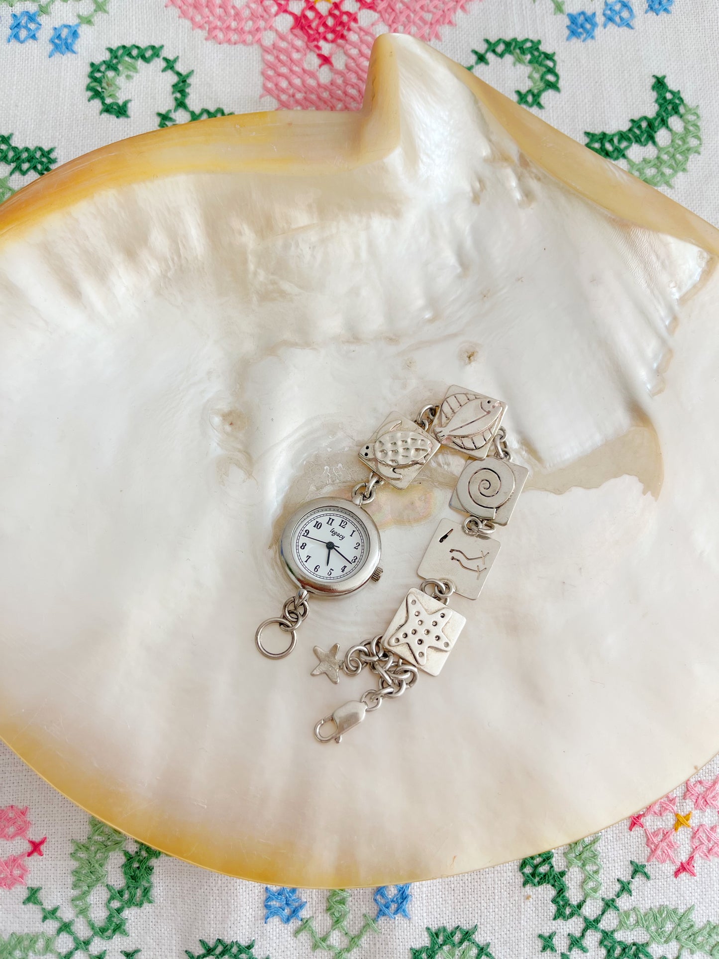 1990’s Sea Motif Silver Watch. So! Cute !