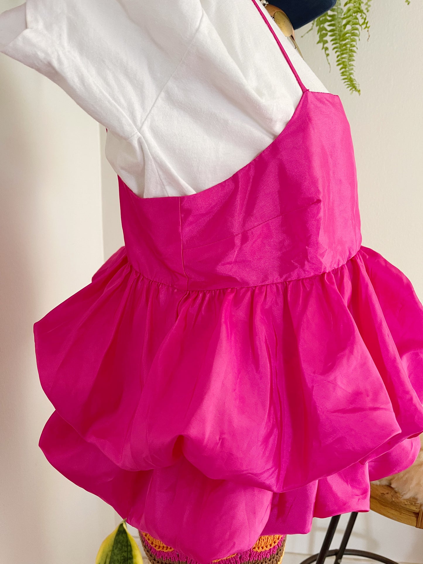 Hot Pink Frill Camisole.