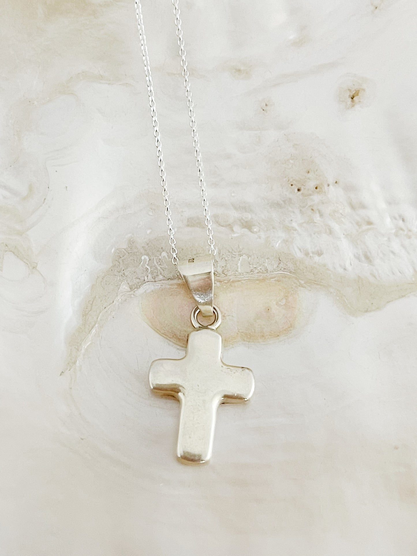 1990’s Cross Solid Silver Necklace.