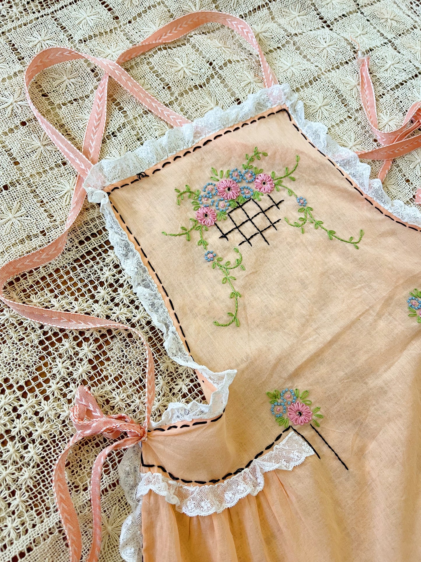 Vintage Embroidered Apron