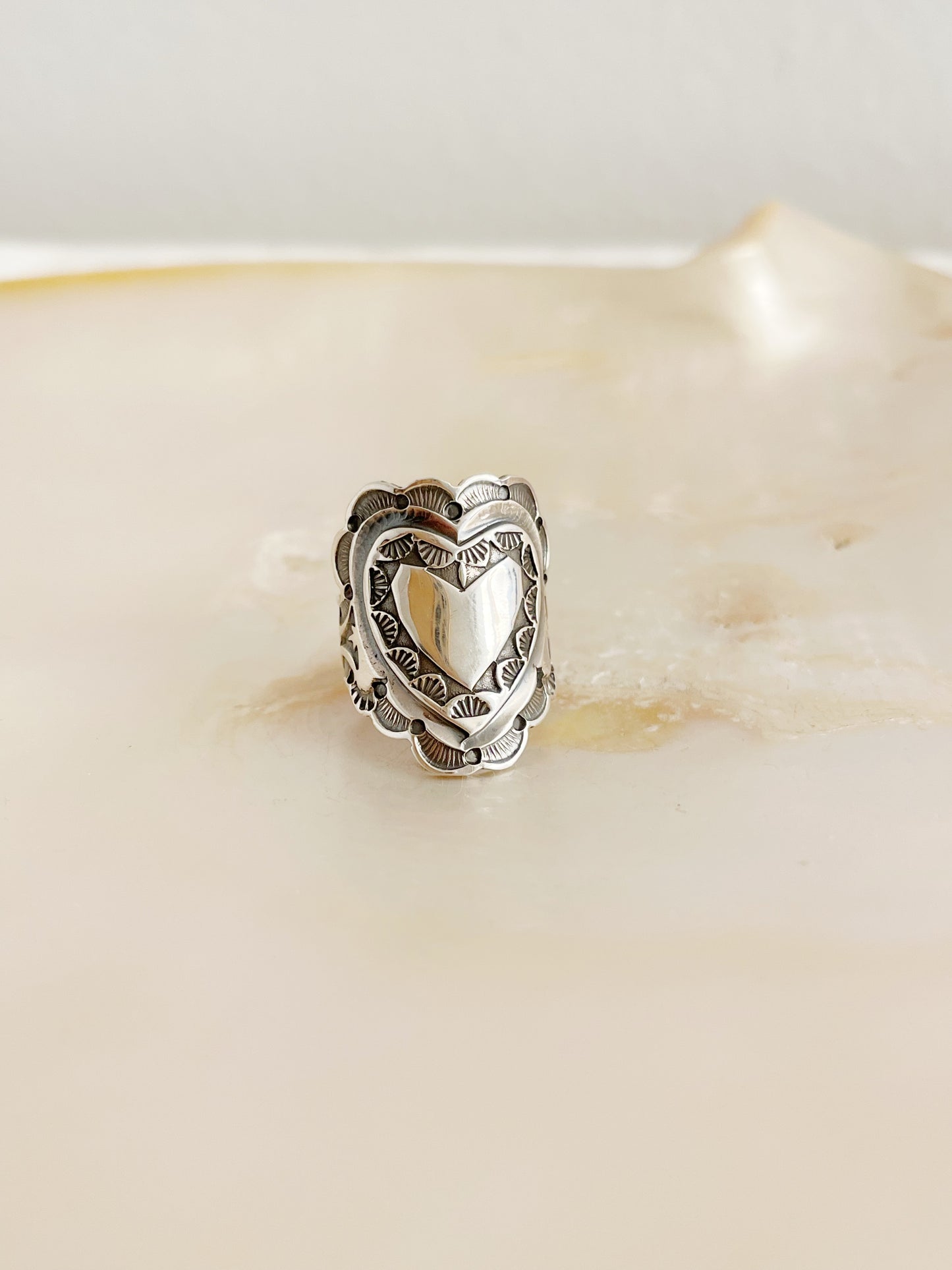 Sunshine Reeves Heart Band Ring.