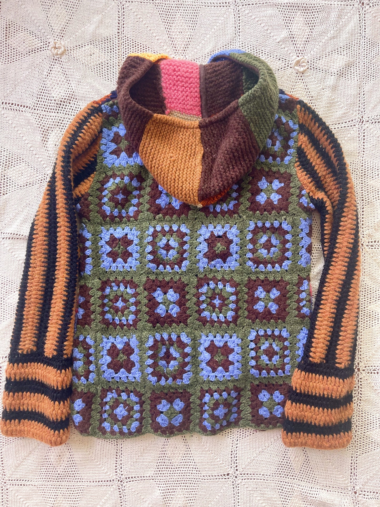 Bloc Knitting Zipper Blouson