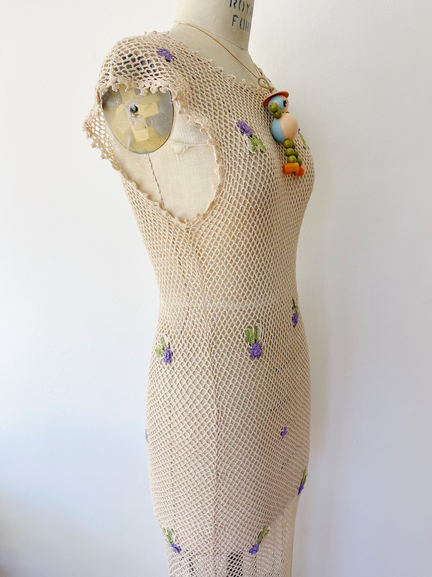 Vintage Crochet Long Dress