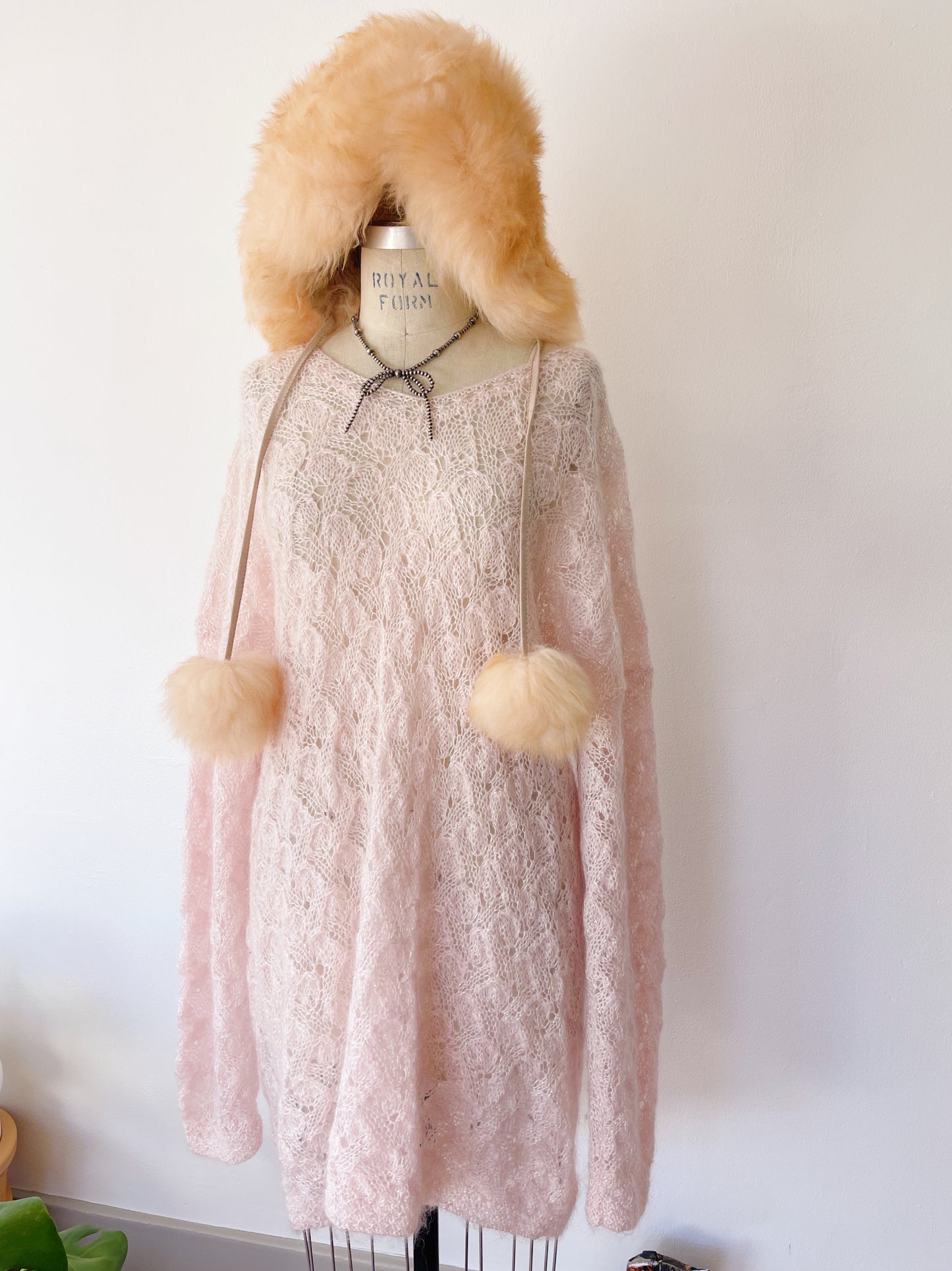 Lame Pink Long Knit Sweater