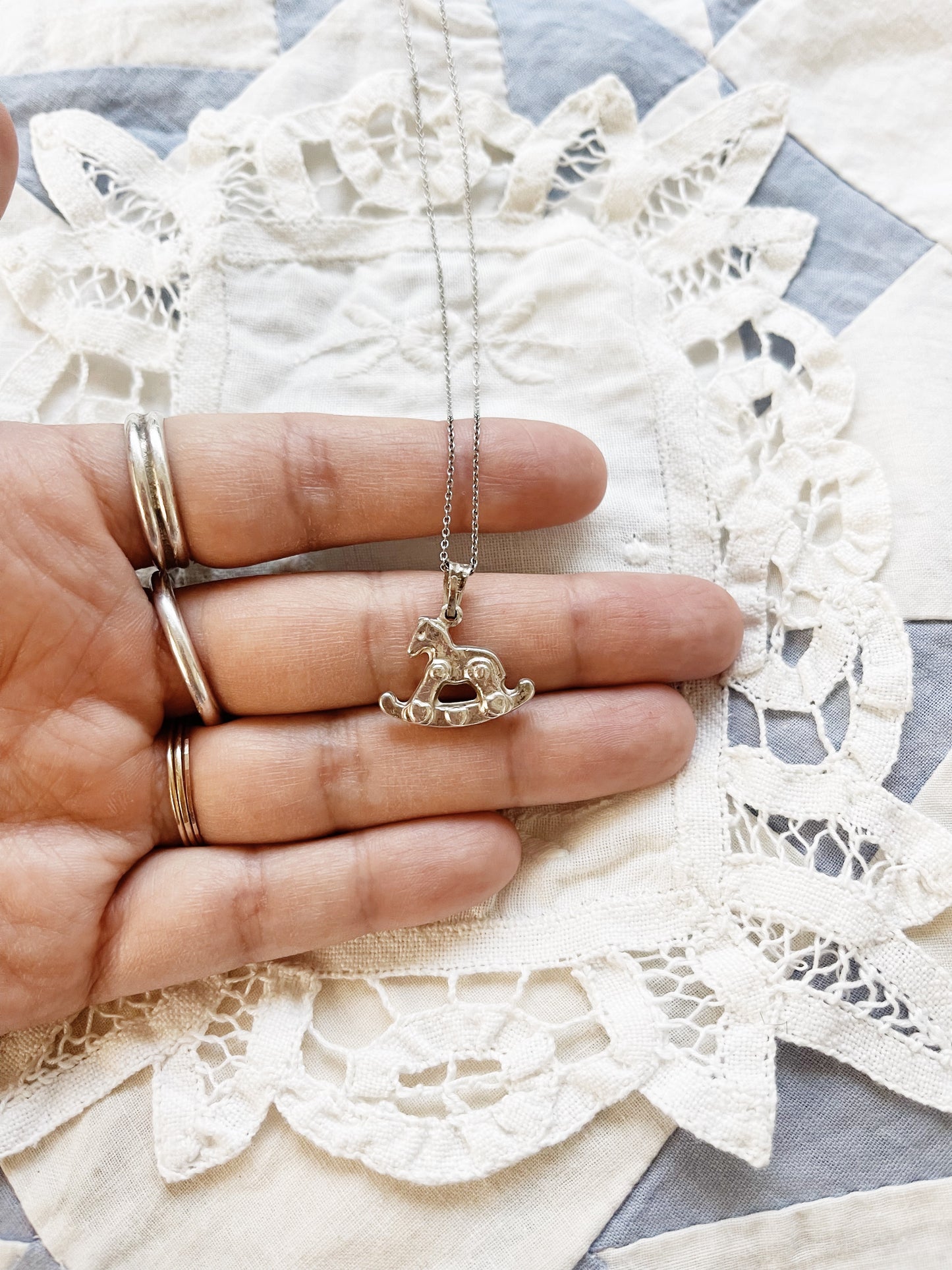 Vintage Nursery Silver Necklace