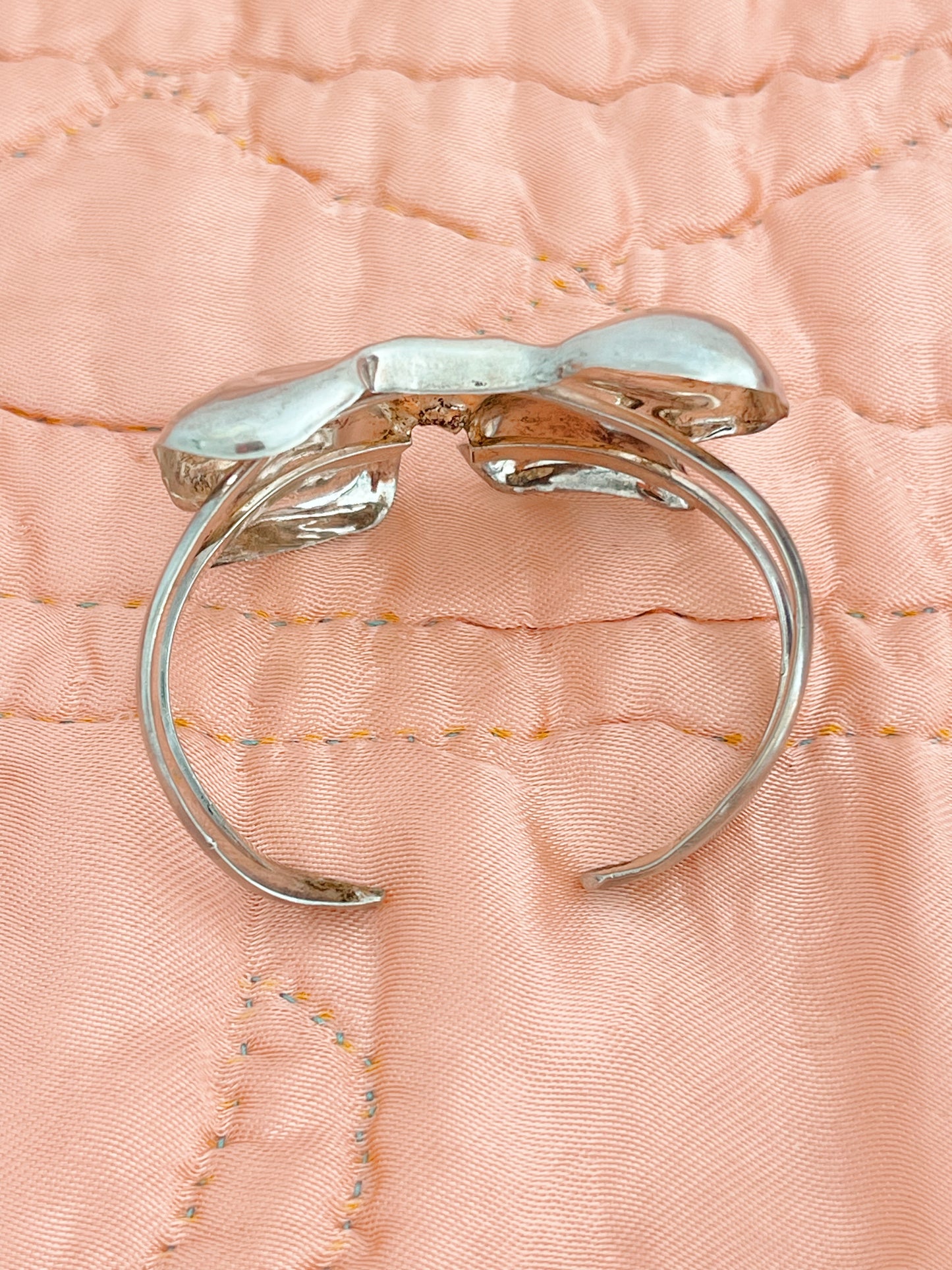 1980’s Huge ! Vintage Ribbon Bow Cuff Bangle.