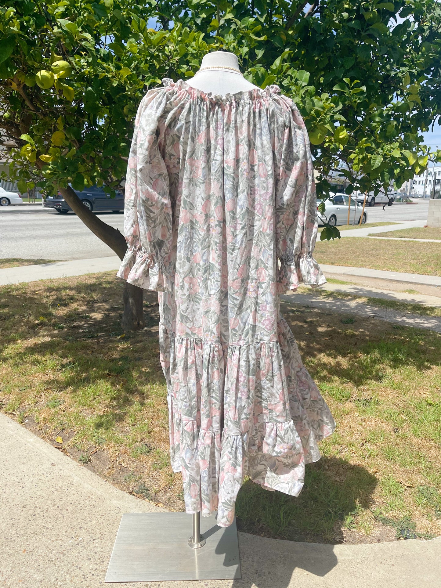 Vintage Cotton Spitz Dog Patched Dress