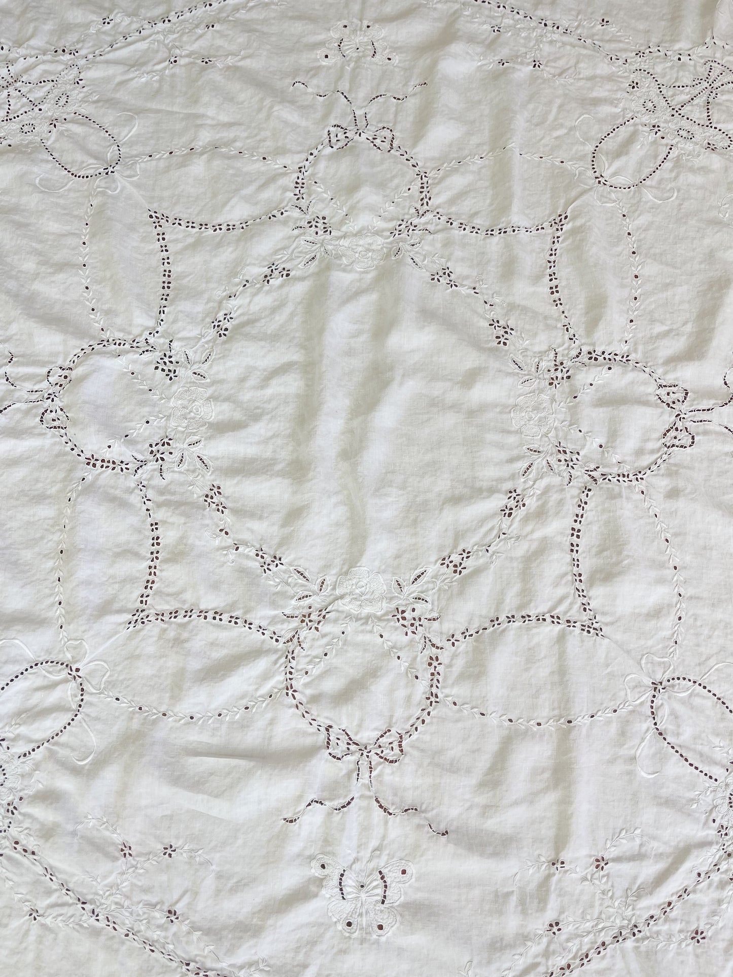 French Antique Linen Tablecloth