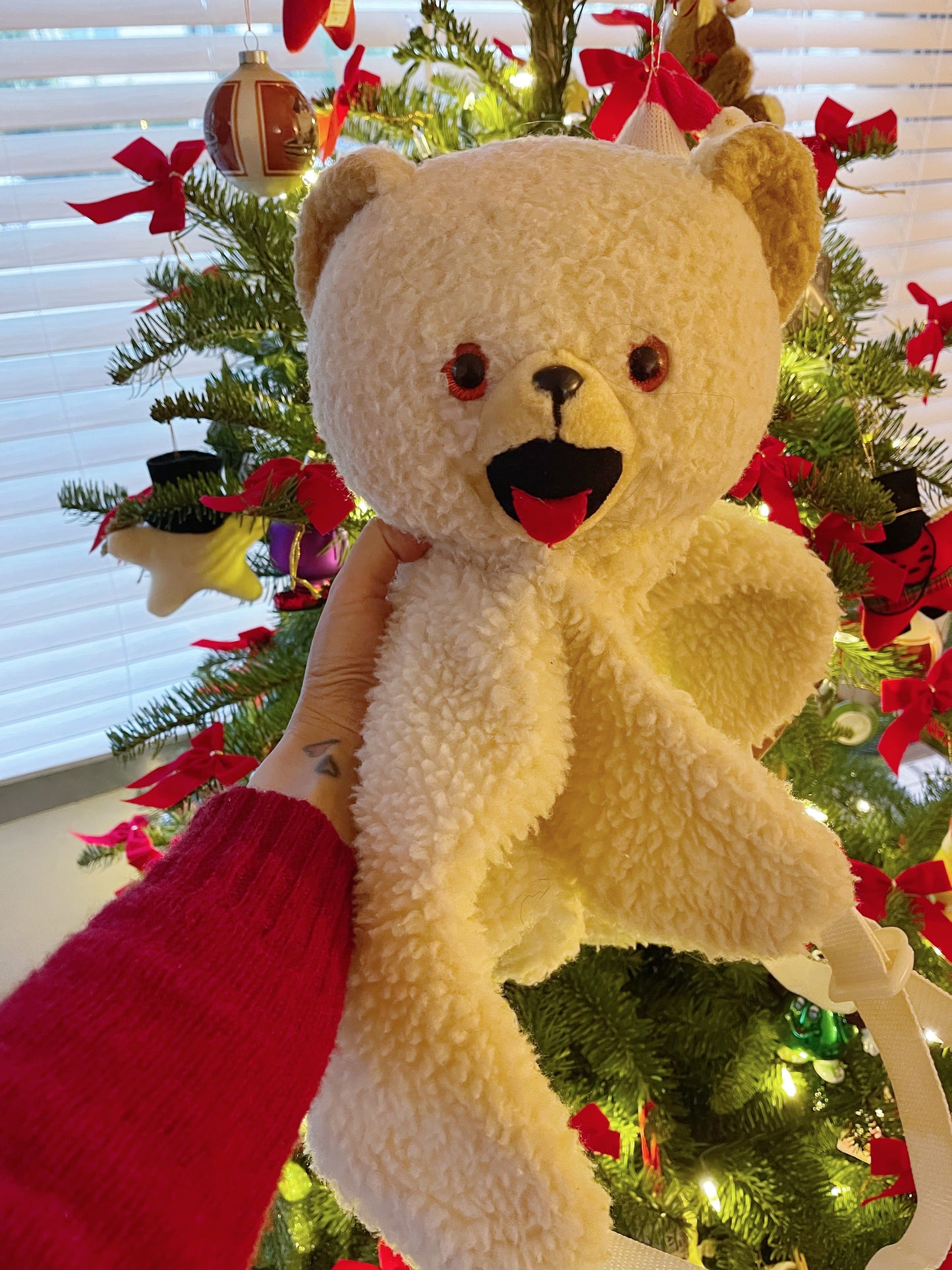 Vintage Snuggle Bear Plush Backpack