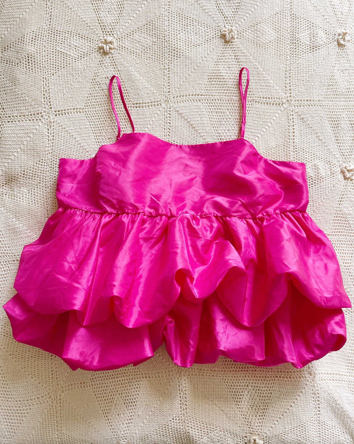 Hot Pink Frill Camisole.