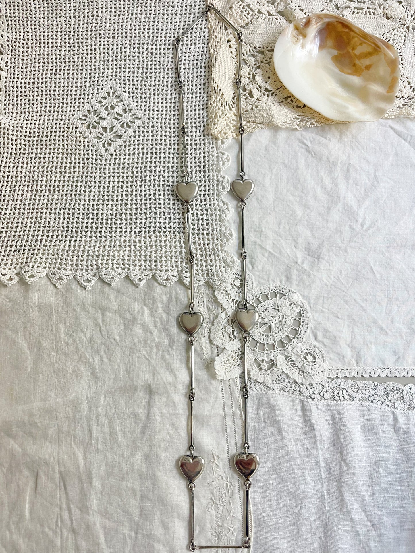 Vintage Avanti Silver Heart Necklace
