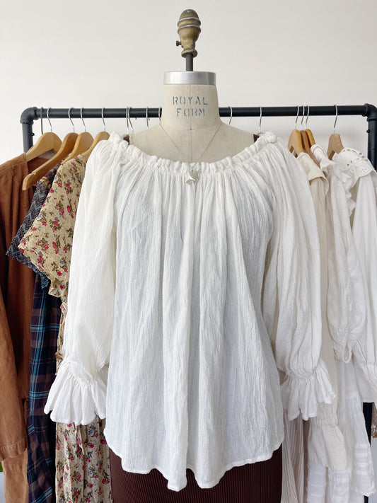 1970s Cotton Tunic Blouse