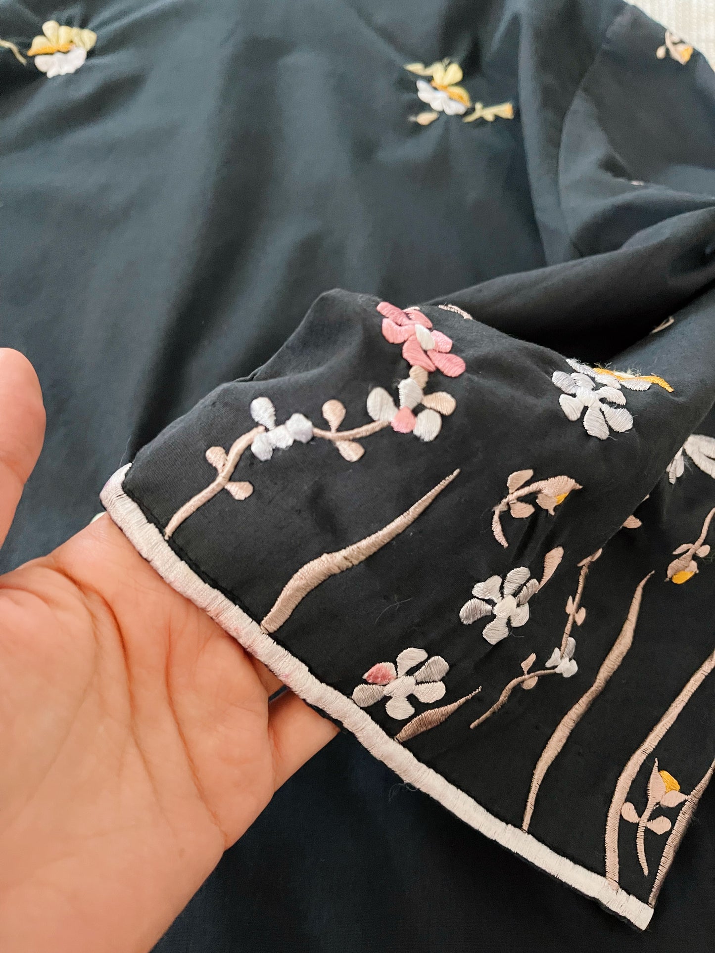 Vintage Embroidered Mandarin Style Jacket